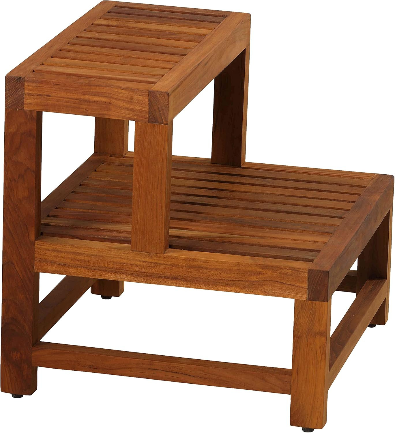 Elegant Solid Teak Wood 2-Tier End Table by