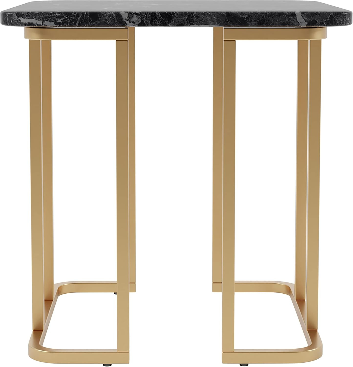 Scheben Modern Black Metal End Table, 24″ for Living Room & Bedroom