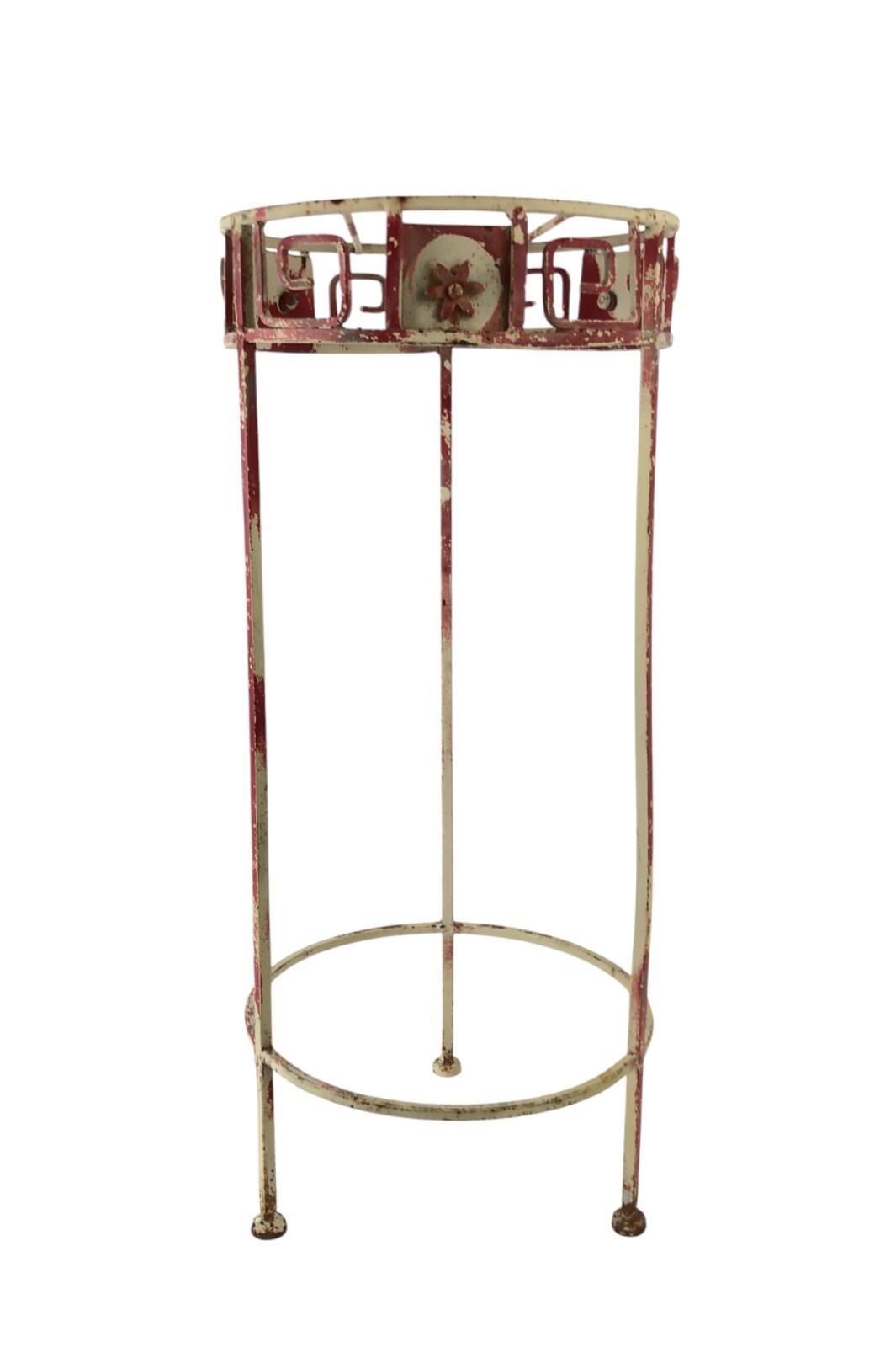 Round Patio Lightweight Metal Side Table Indoor/Outdoor Small 25 x 11 x 11″