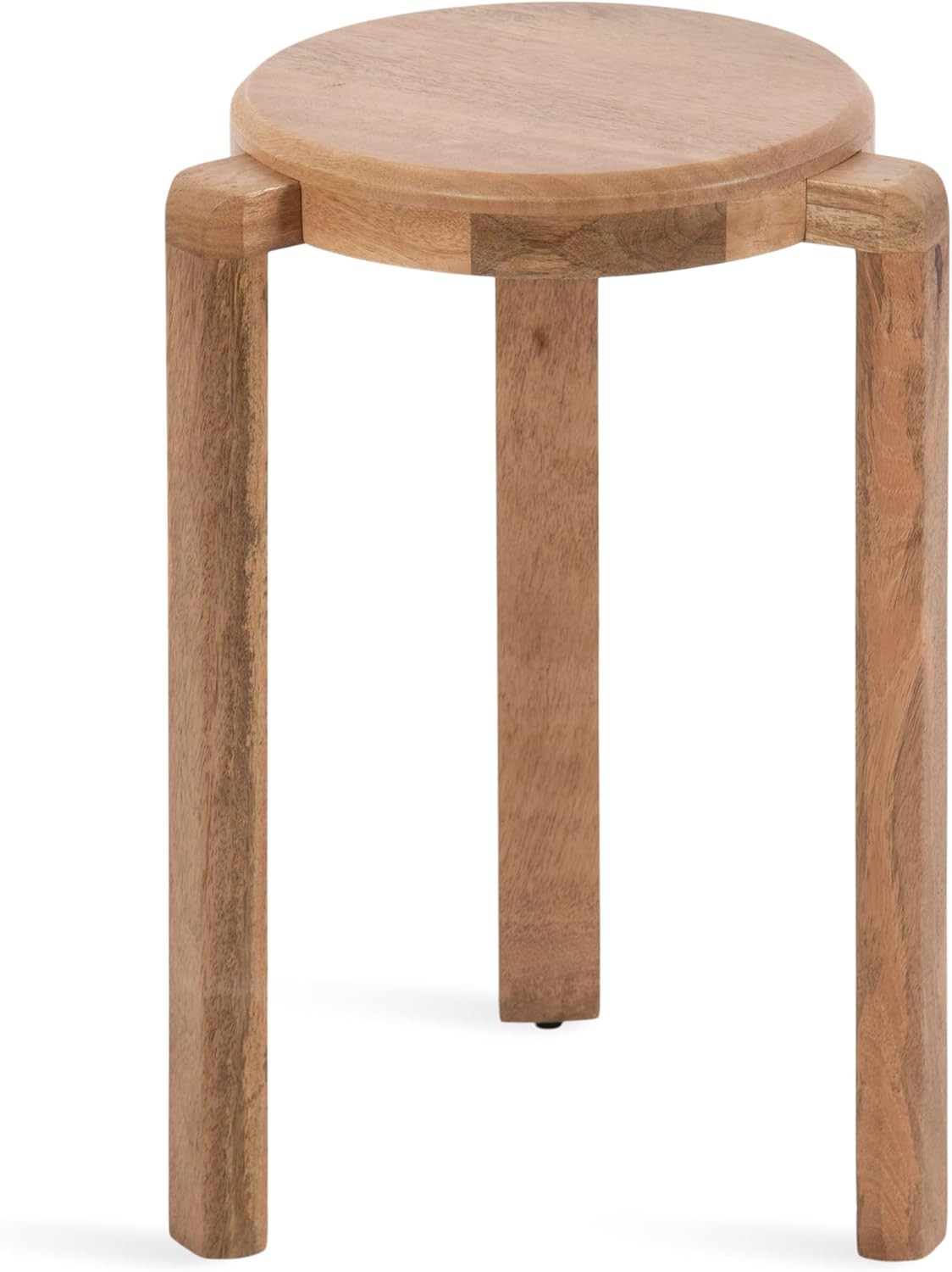 Stuart Round Wooden Side Table – Natural Accent for Any Room