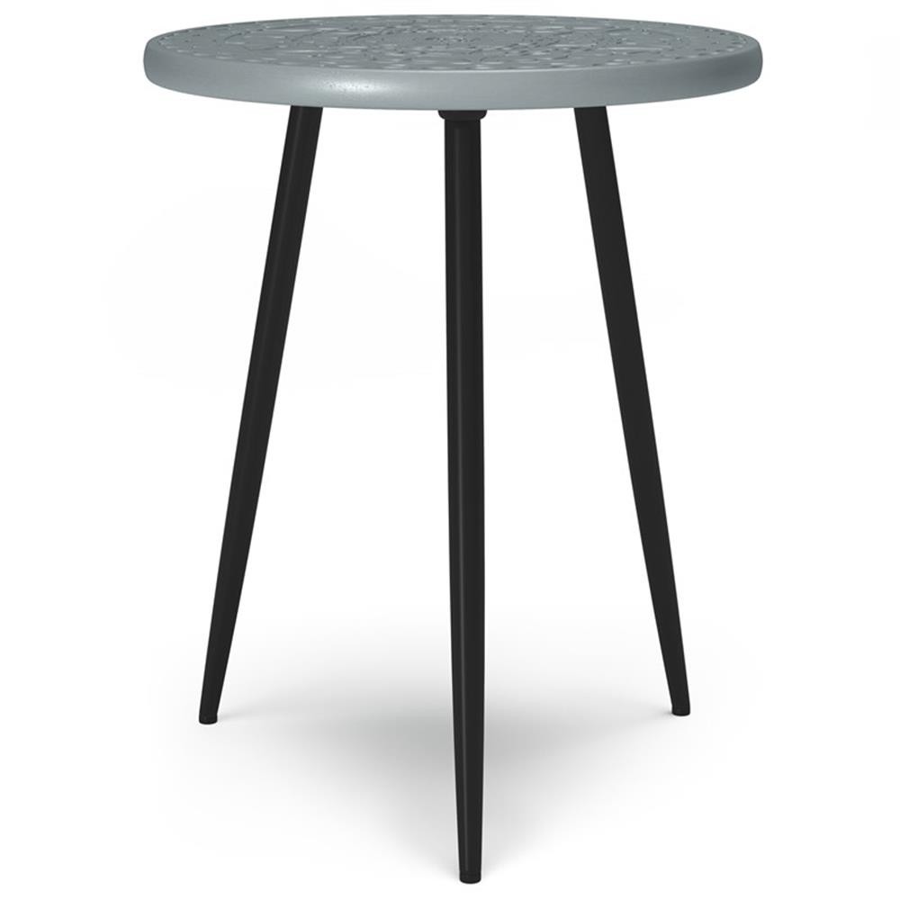 Sherbourne 17 inch Wide Metal Side Table in Gray