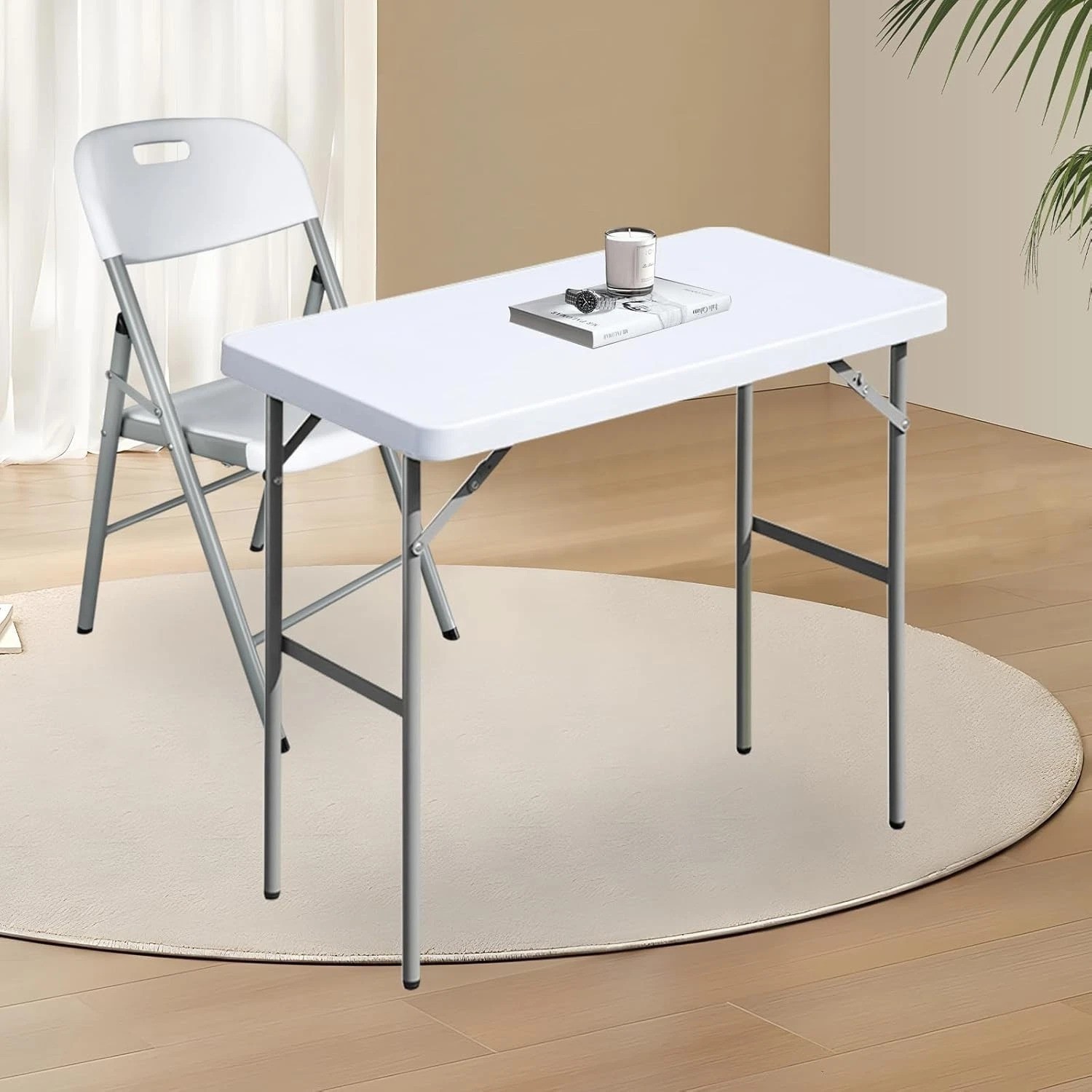 Folding Table 2.7ft Rectangular All-Occasion Plastic Folding Event Table for …