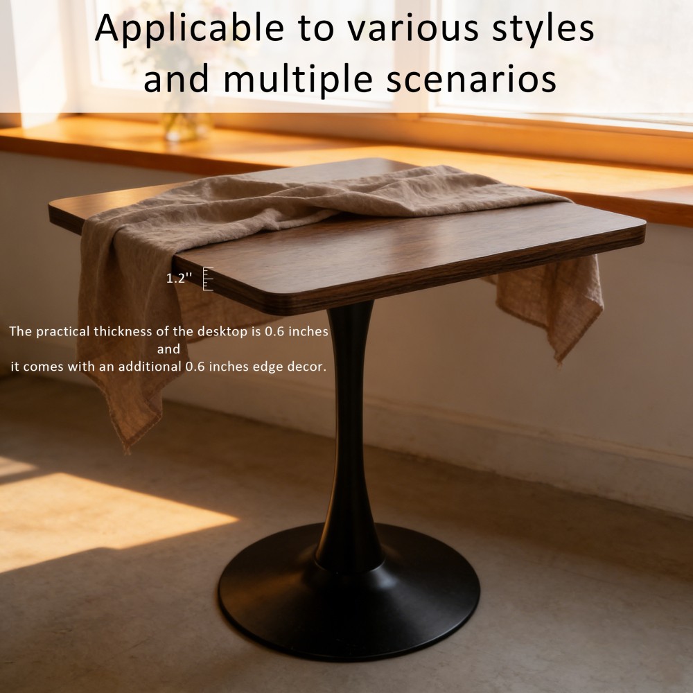 Cafe Table Dining Table 27″ Tulip Table Mid Century Modern Decor Square Tabletop