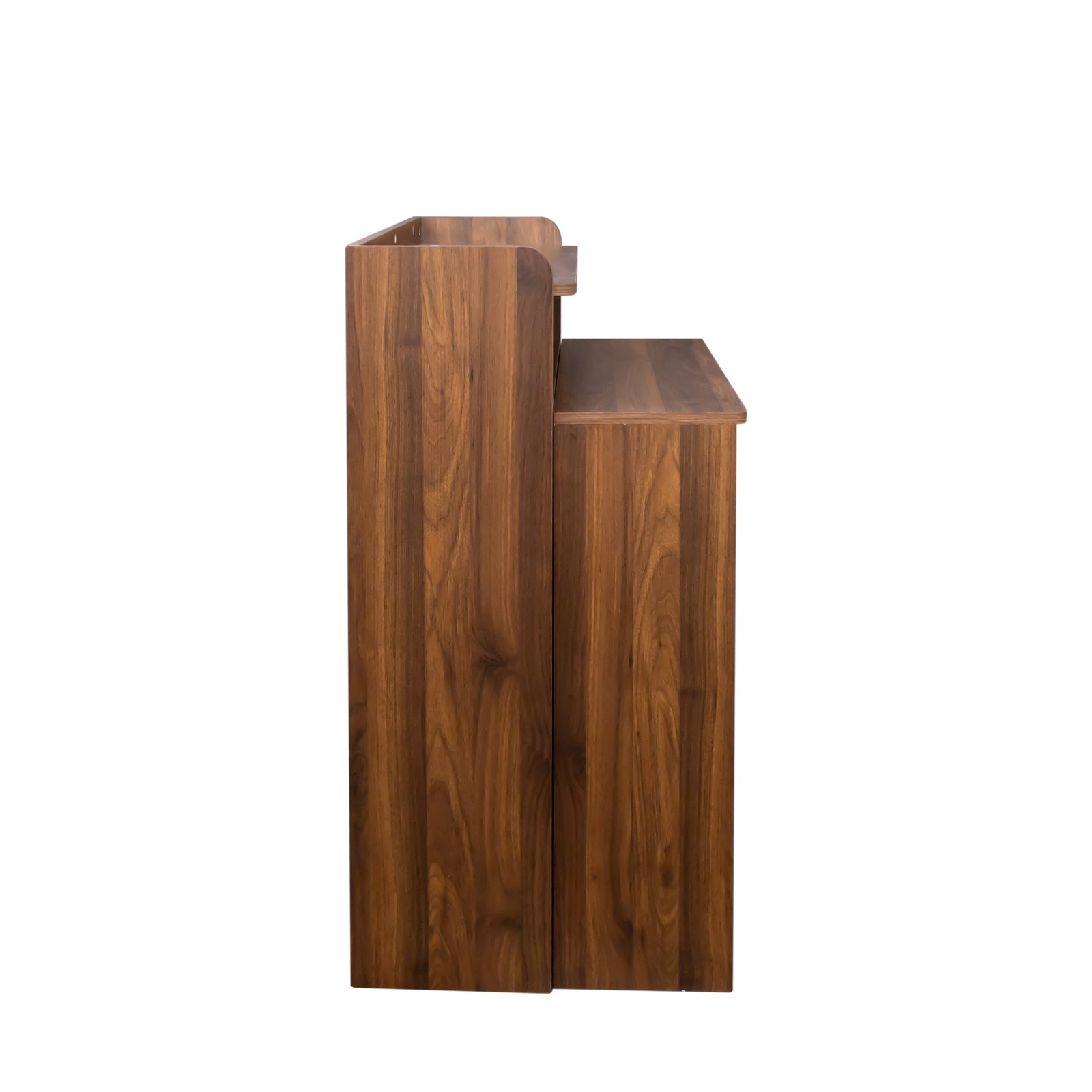 95.43″Extendable Dining Table W/Storage Transformer Kitchen Console Table Walnut