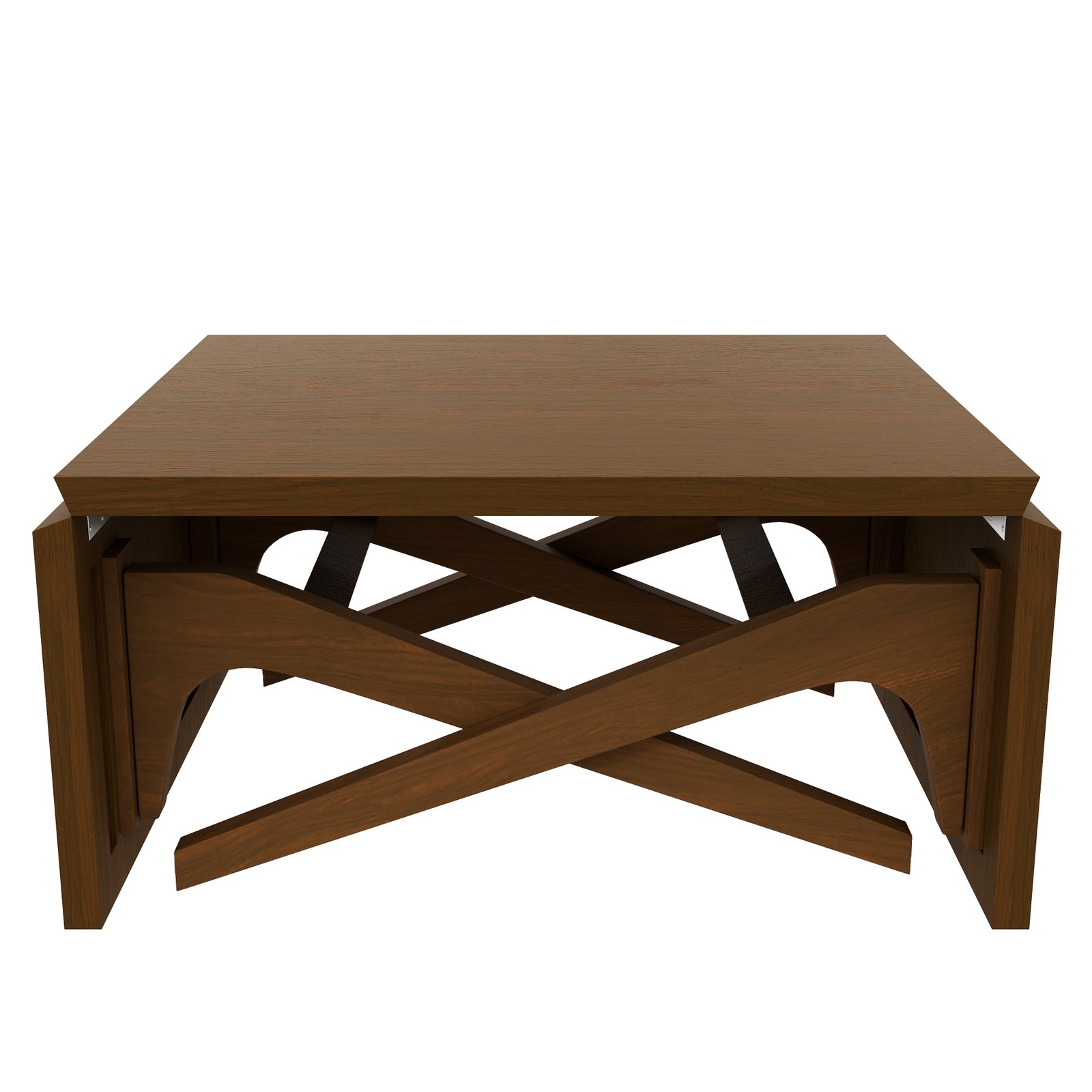 Transformer Coffee Table 2 in 1 Table Expandable Dining Table Natural Wood