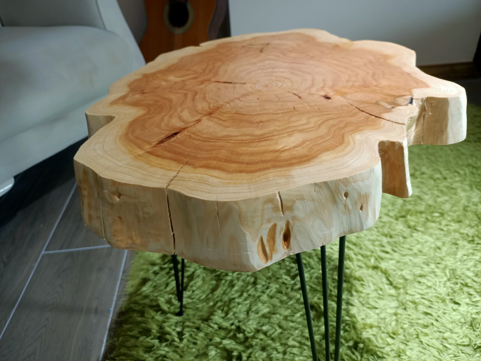 Live Edge Coffee Table Rustic Coffee Table Natural Cypress Tree