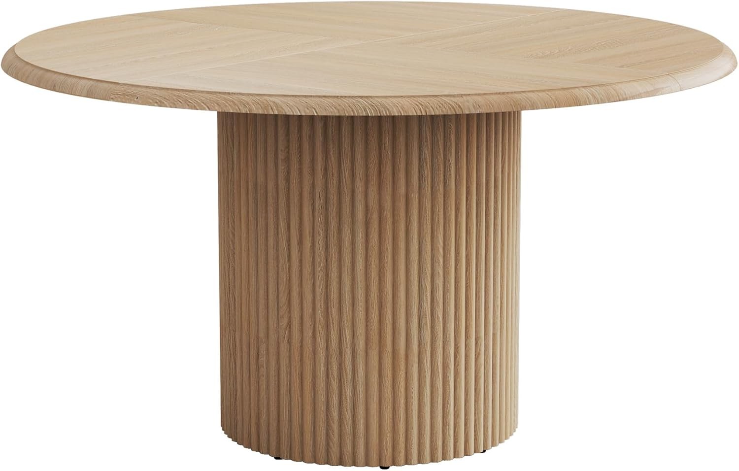 47” Round Dining Table Farmhouse Circle Kitchen Table with Base for Dining Room