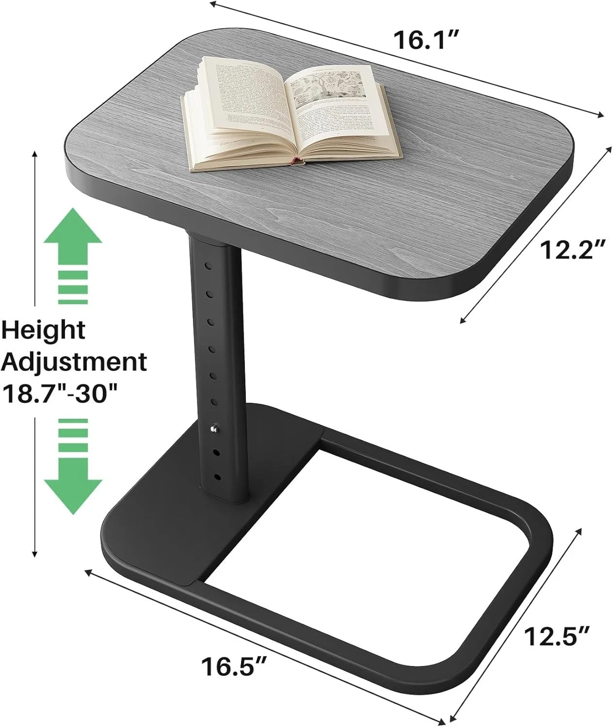 Kitstorack Upgraded Tray Table W/ Panel Lock, 90° Flip Design & Adj Ht. – Brown!