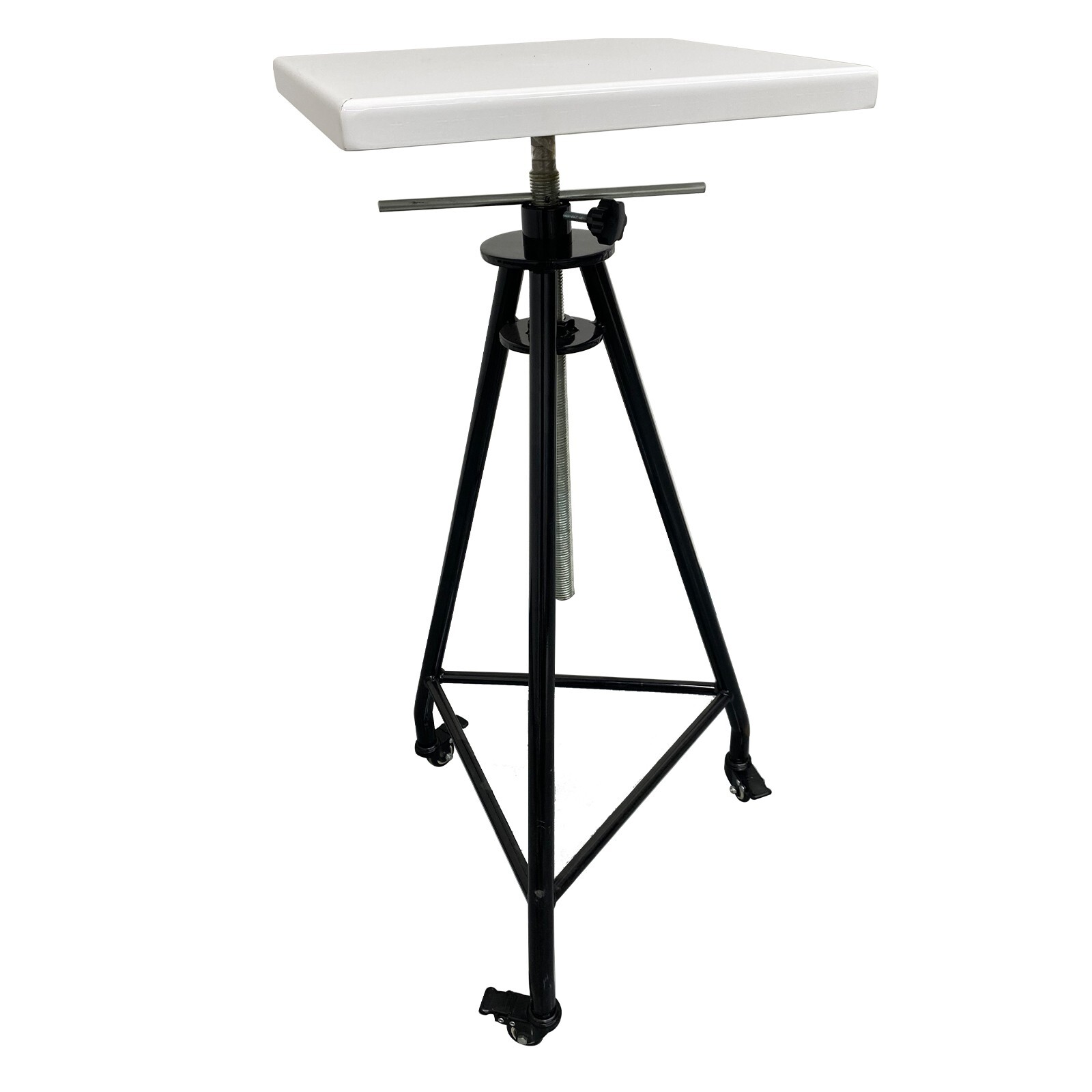15*15in Table Manual Height Adjustable Sculpture Turntable Iron Triangle