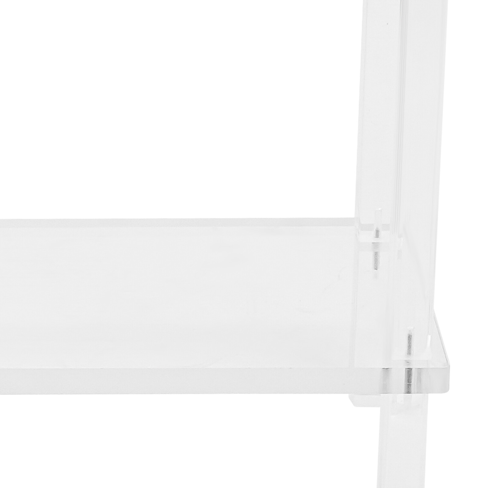 Acrylic Table Clear Entry Table Small Entryway Table W/ Open Shelves 100×80×20cm