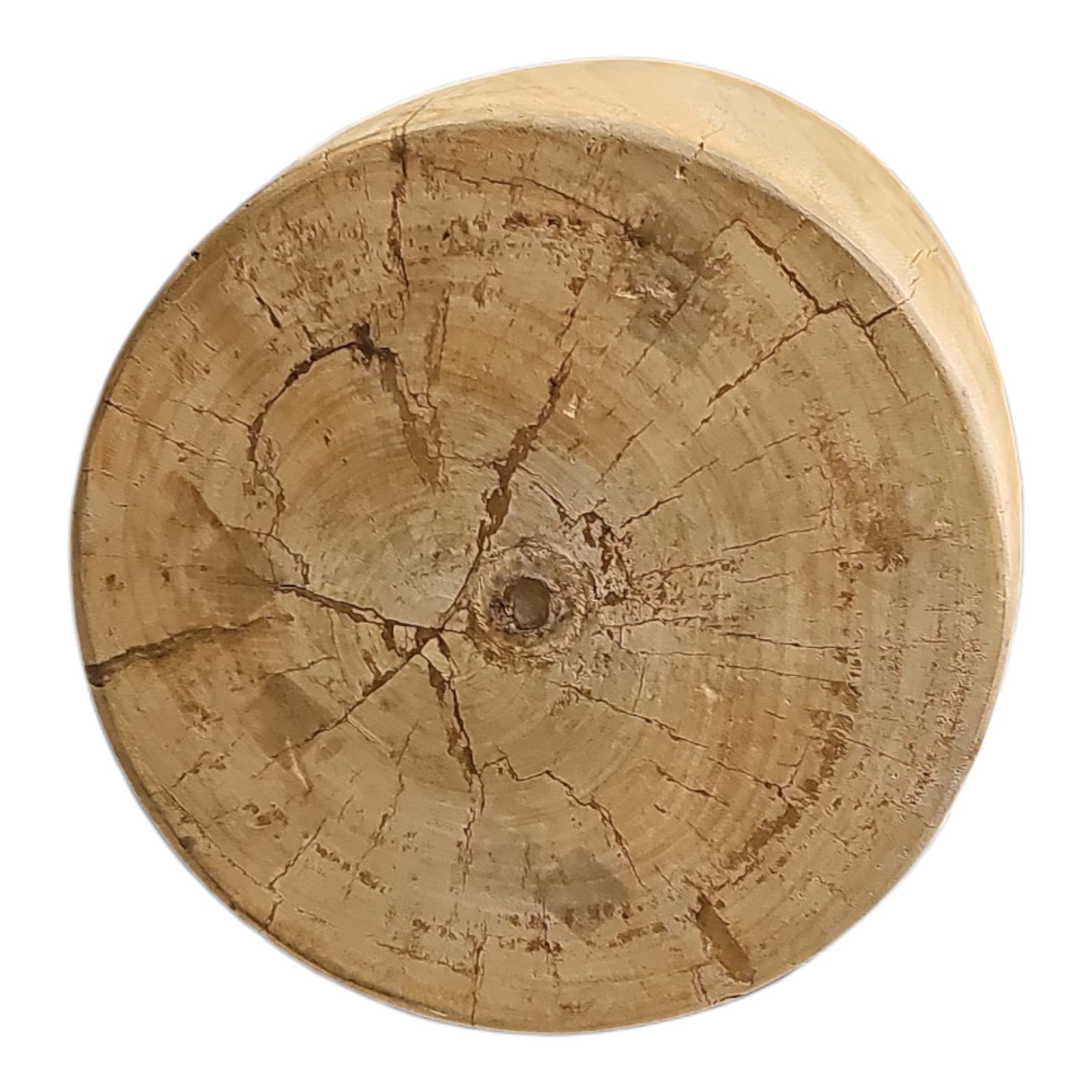 Modern Solid Wood Stump Stool Dimas Side Table Natural 17″h By 9″ Round