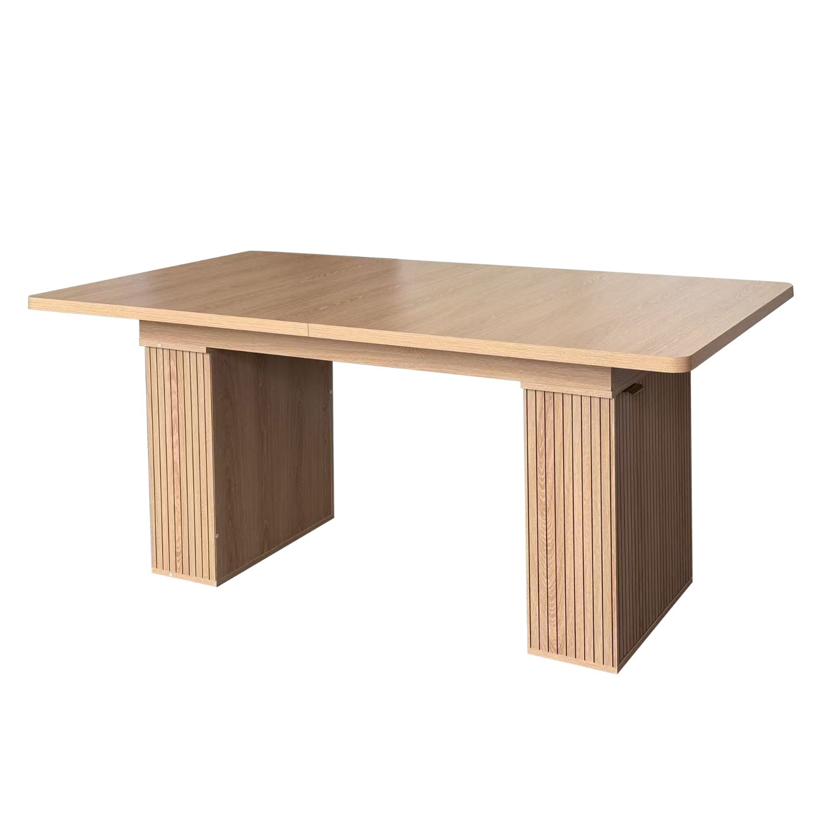 Expandable dining Table with Storage Minimalist Dining Table for 6-10 People