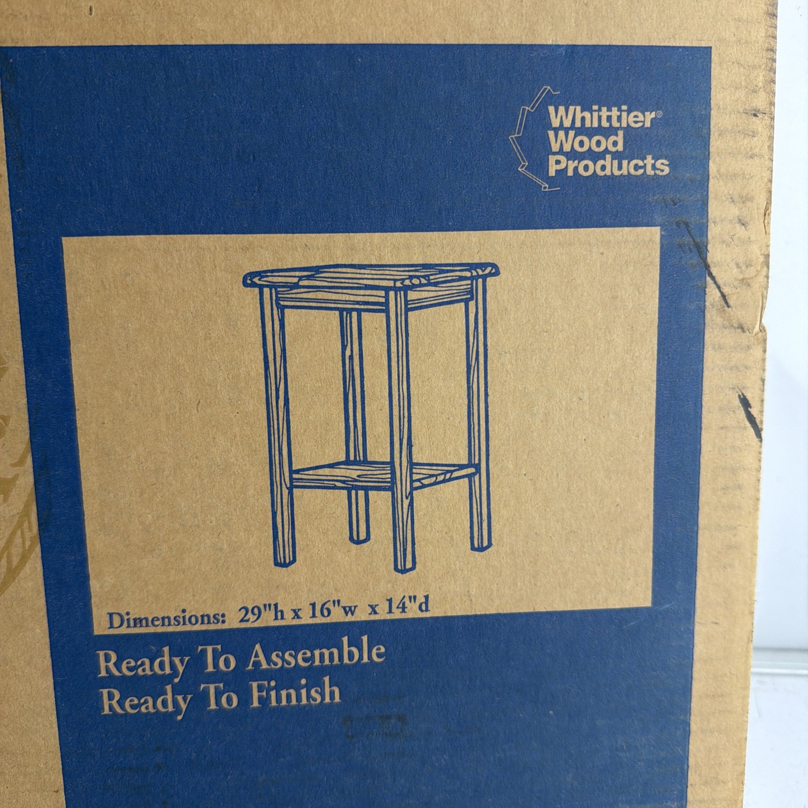 Whittier Wood Products 29” Side Table 442W Real Wood Ready To Assemble New