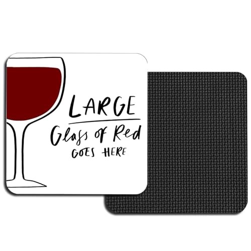 Square Coasters for Drinks,Funny Drink Coasters Set of 2,Coaster for Red Wine
