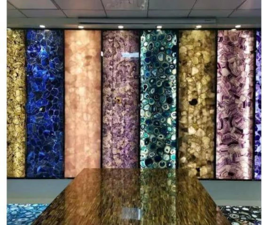 Amazonite Gemstone Countertop | Natural Crystal Stone Slab