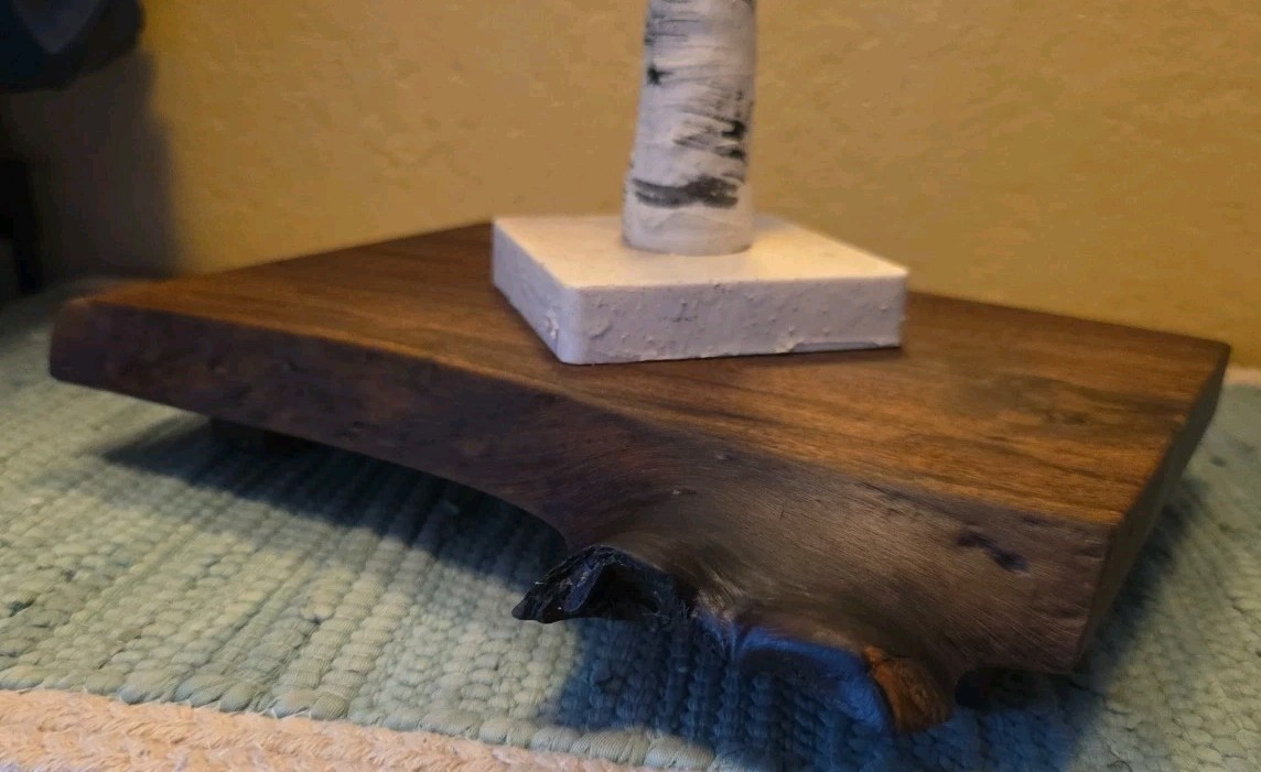 Live Edge Solid Black Walnut table Riser, Handcrafted 11⅜ X 9″ With a 2 Rise