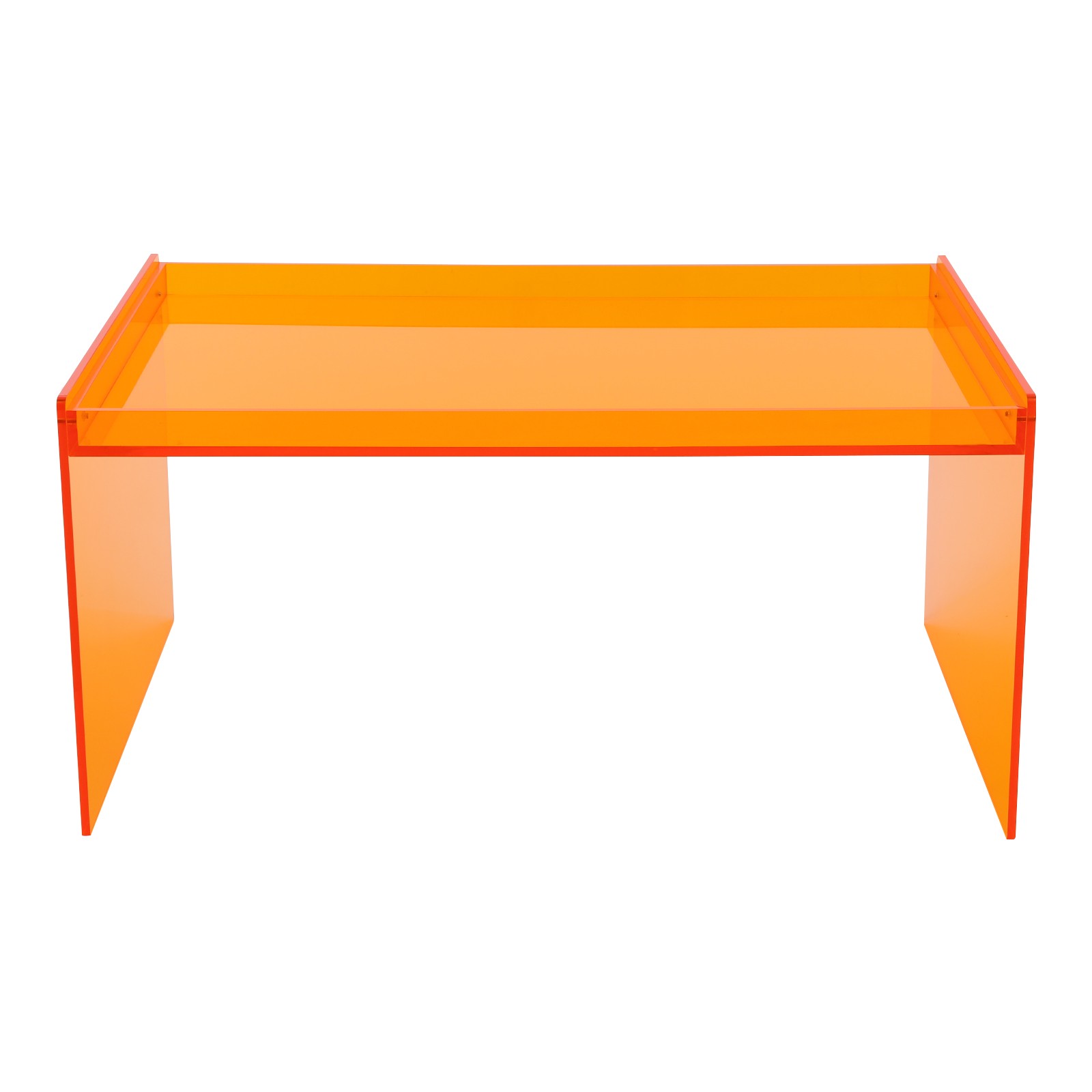 50kg Load Orange Indoor Laptop Desk 80*50*40cm Coffee Table Modern Acrylic Table