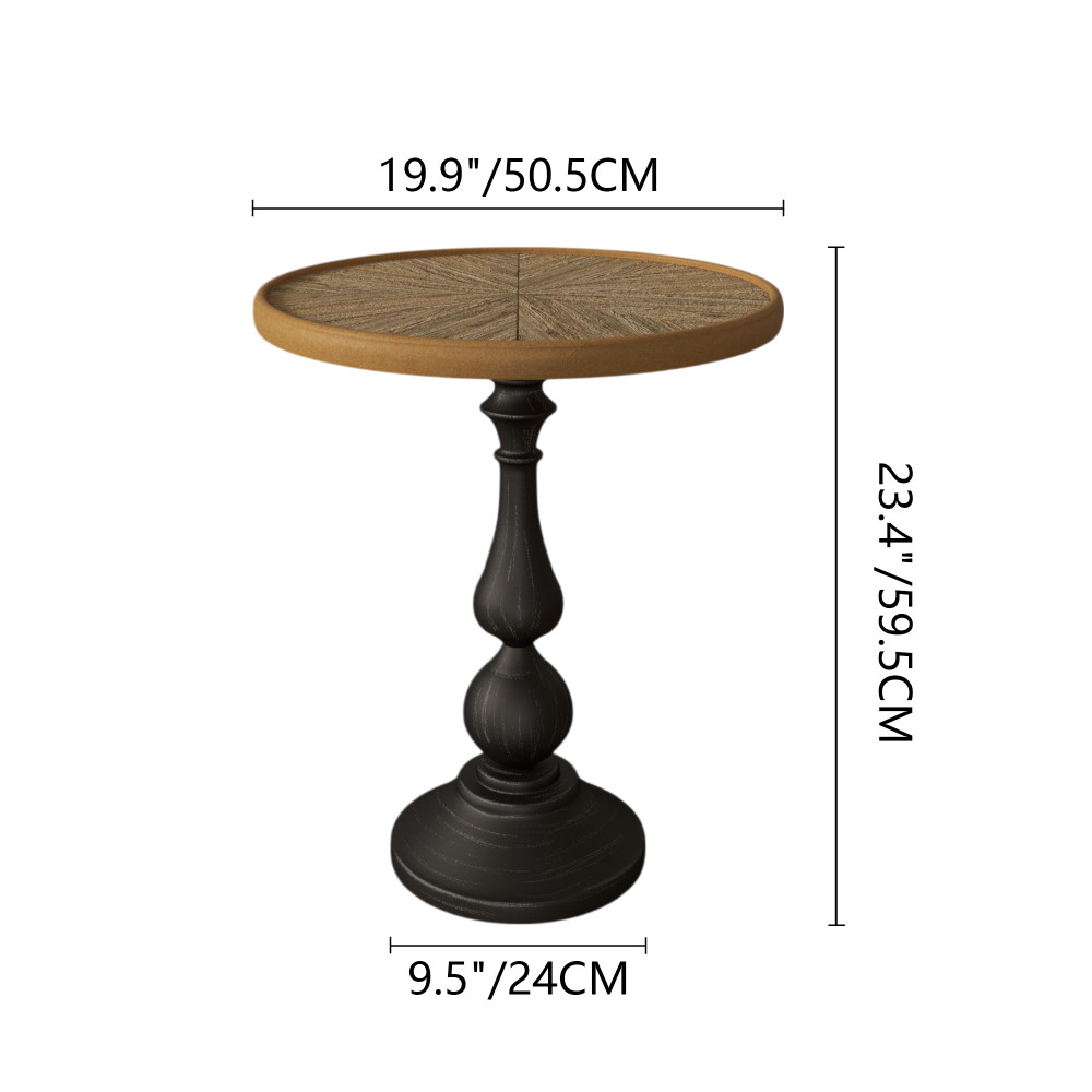 Wooden End Tables Retro Side Table Coffee Side Table Small Round Tea Table