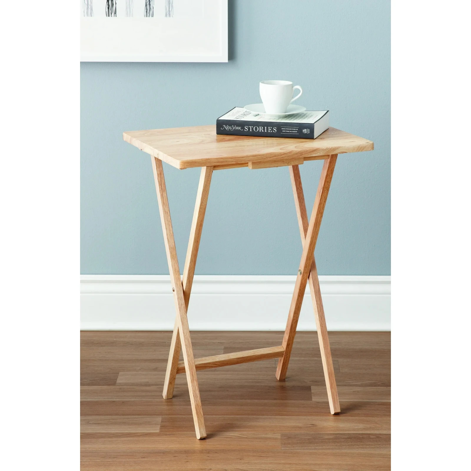 Folding TV Tray Table, Natural, 19″ x 14.5″ x 26″