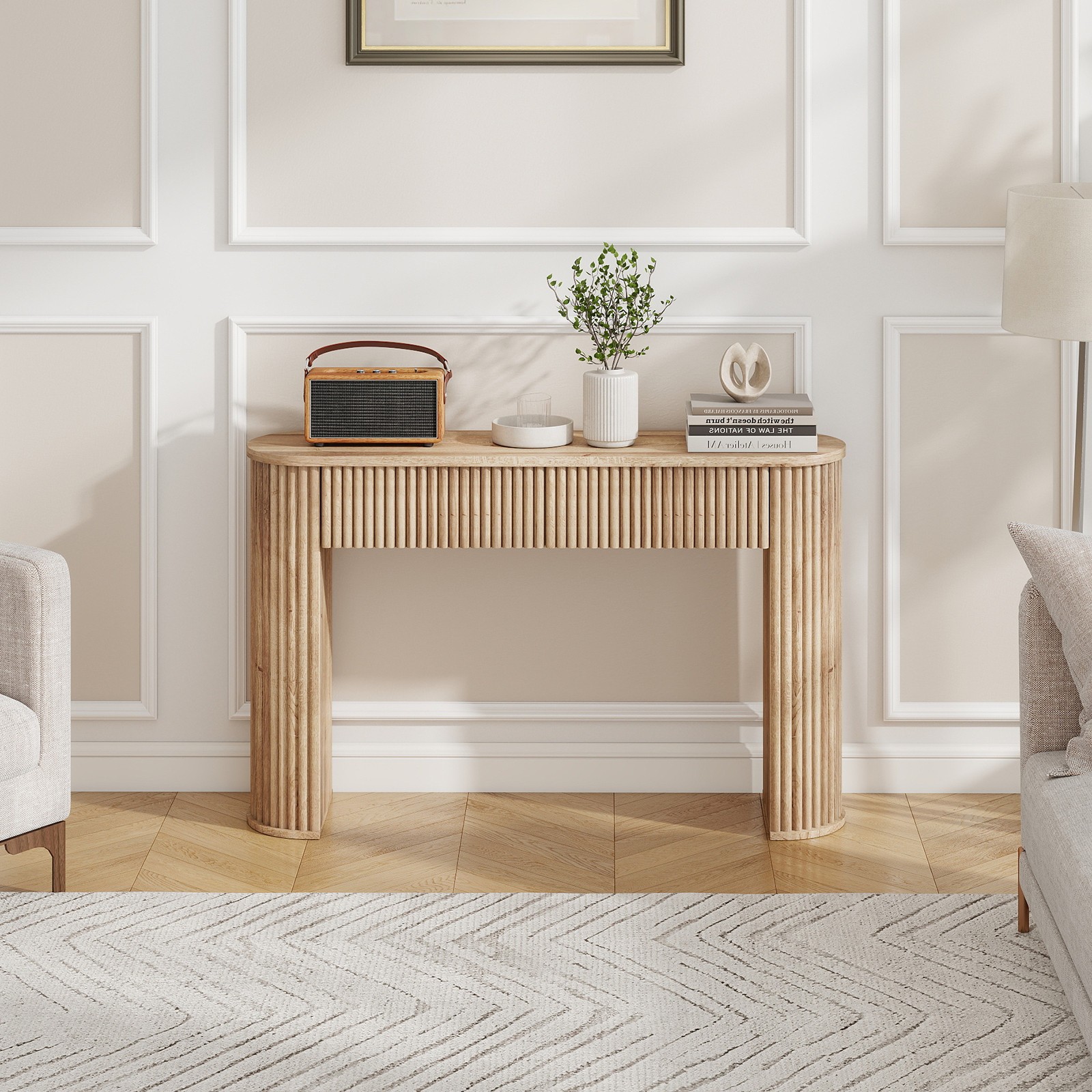 Console Table for Entryway, 47 Inch Farmhouse Sofa Table for Living Room