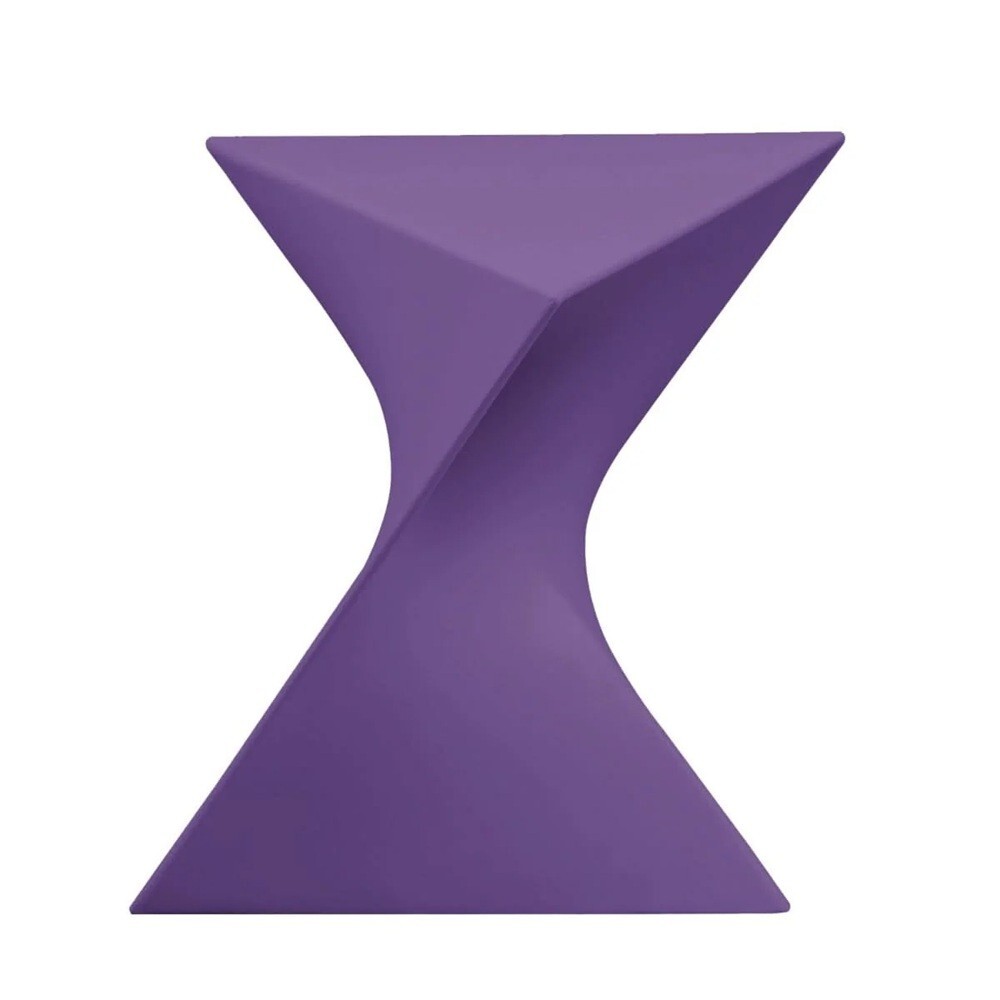 Randolph Triangular Twist End Side Table ABS/PC Plastic – Multiple Colors