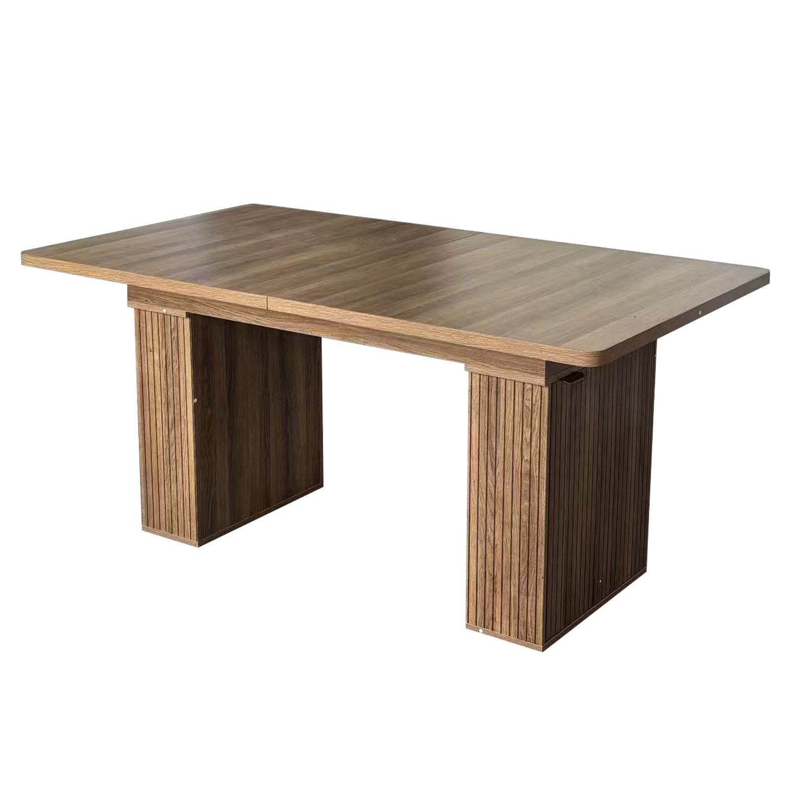 Expandable dining Table with Storage Minimalist Dining Table for 6-10 People