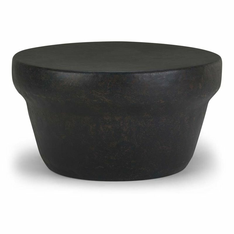 Simpli Home Garvy Industrial 33 ” Metal Coffee Table in Rustic Bronze