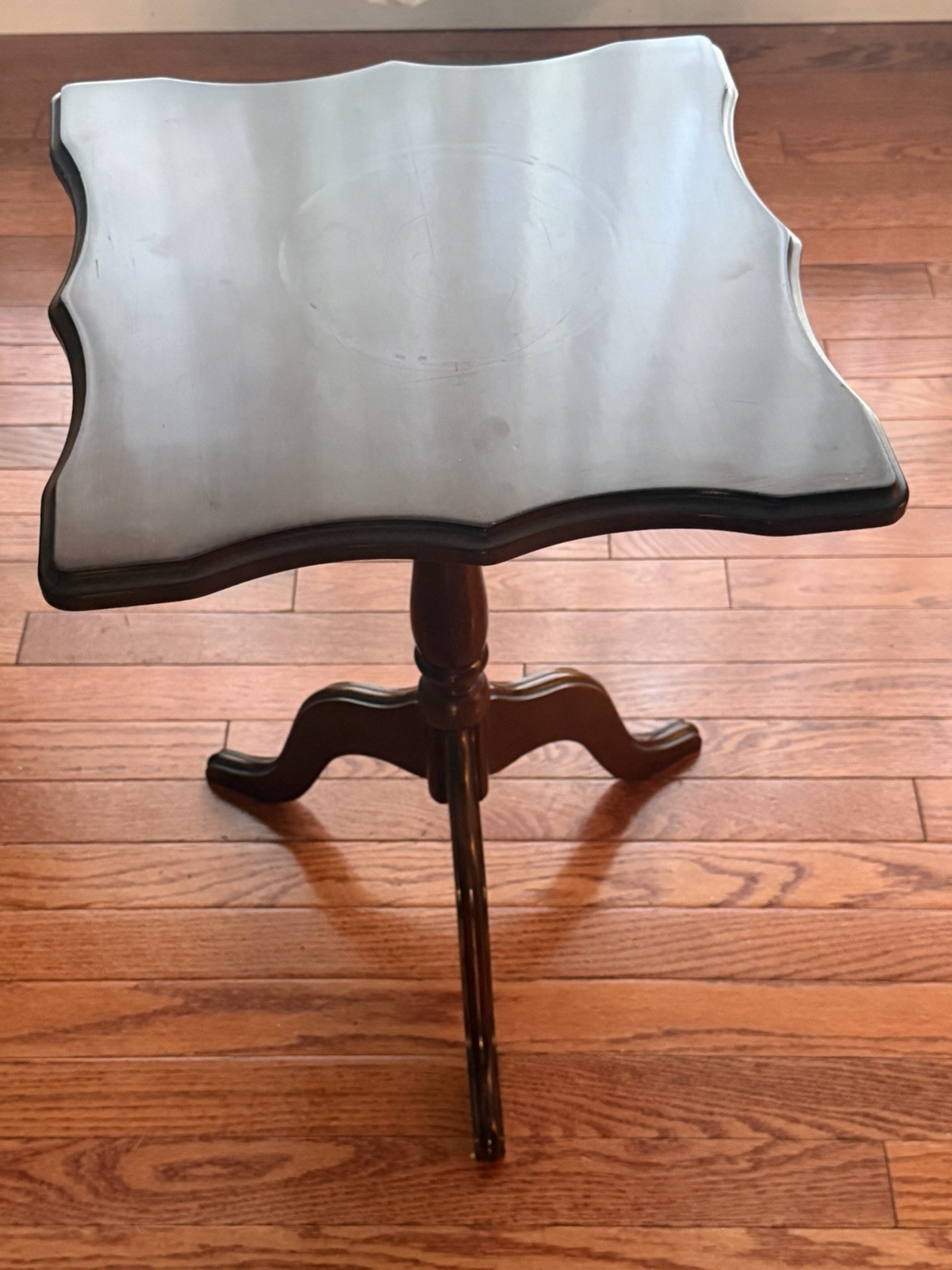 Vtg 1994 Bombay Company Wood Accent Tilt Square Side Table Plant Stand Folding
