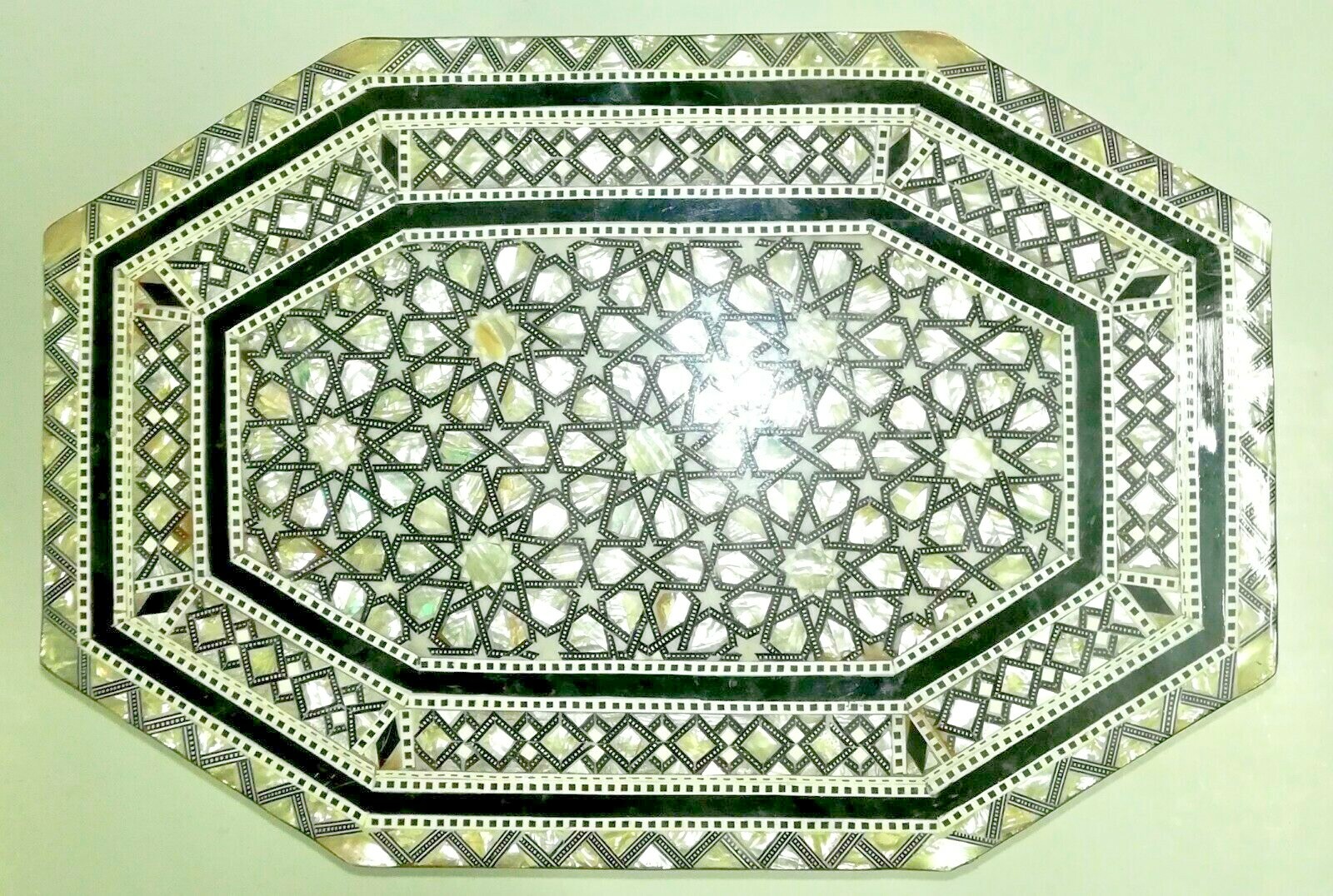 Egyptian Handmade Wooden inlaid Mother Of Pearl End Table