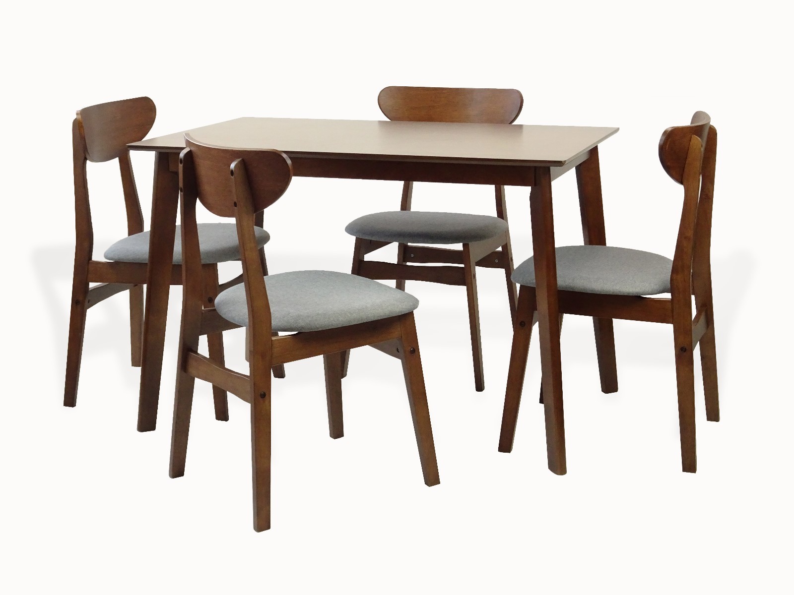 Modern Dining Yumiko Rectangular Table Kitchen Wood Medium Brown