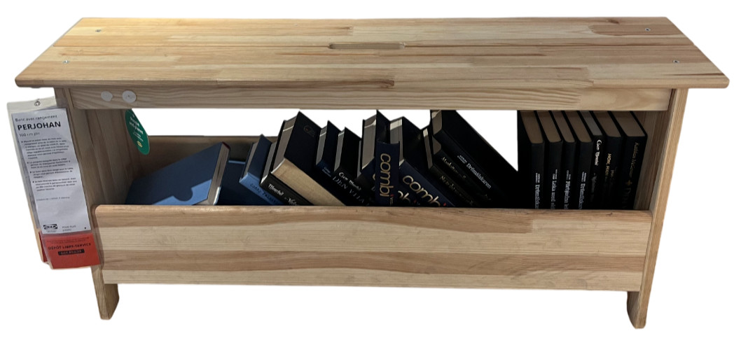 New IKEA PERJOHAN Bench with Storage in Pine 100 cm (39 ⅜ “) 604.853.39