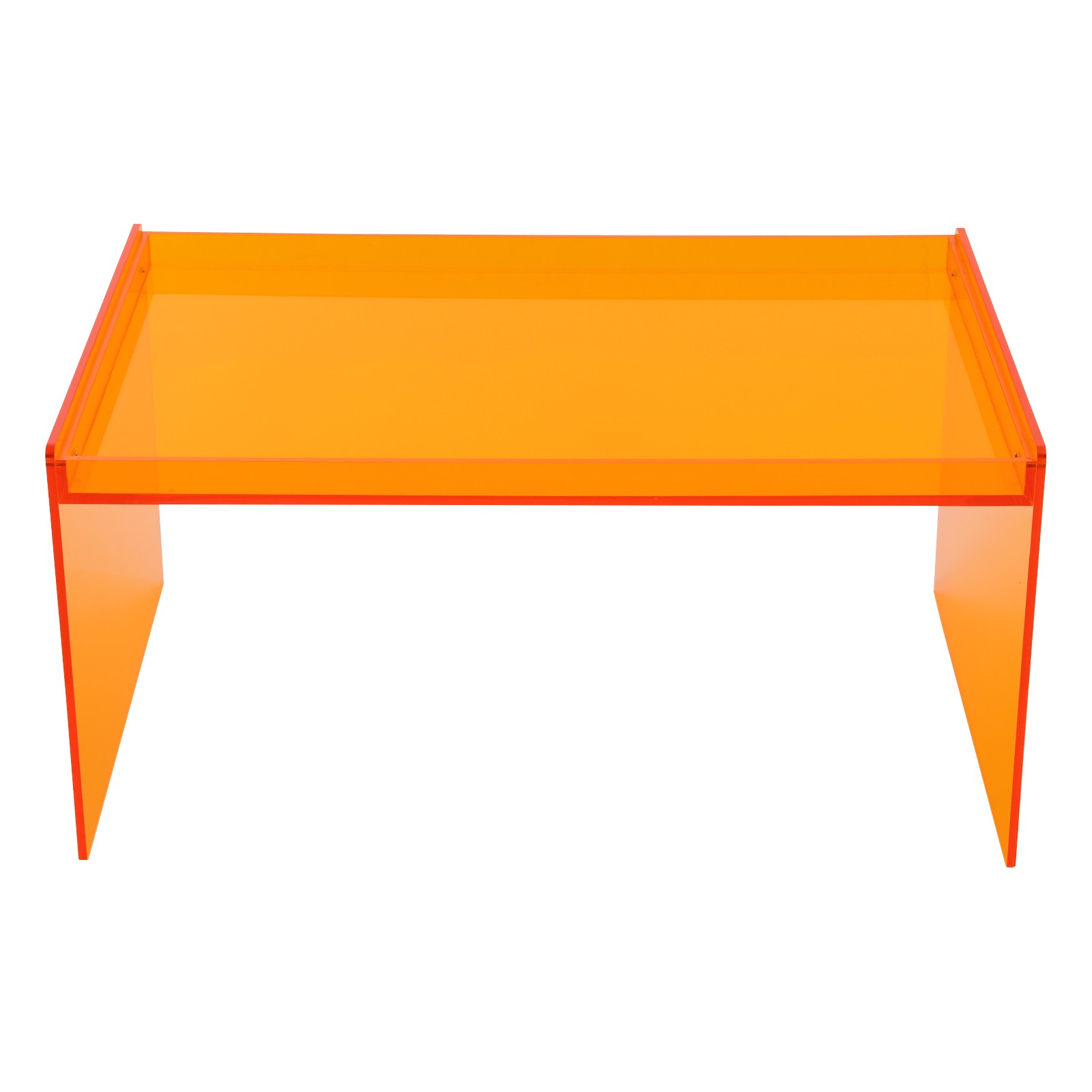 50kg Load Orange Indoor Laptop Desk 80*50*40cm Coffee Table Modern Acrylic Table