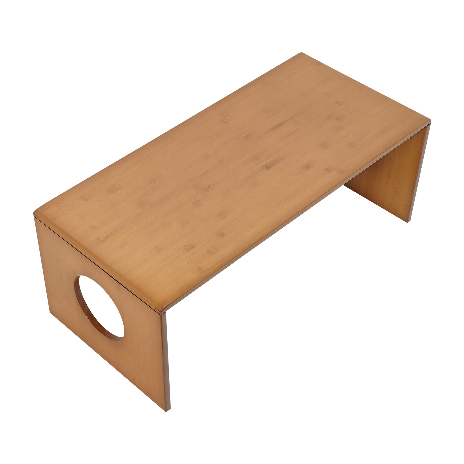 Folding Low Floor Coffee Table Foldable Portable For Sitting On The Floor Brown