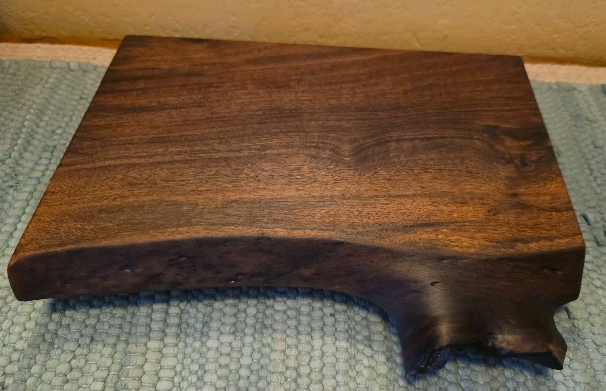 Live Edge Solid Black Walnut table Riser, Handcrafted 11⅜ X 9″ With a 2 Rise