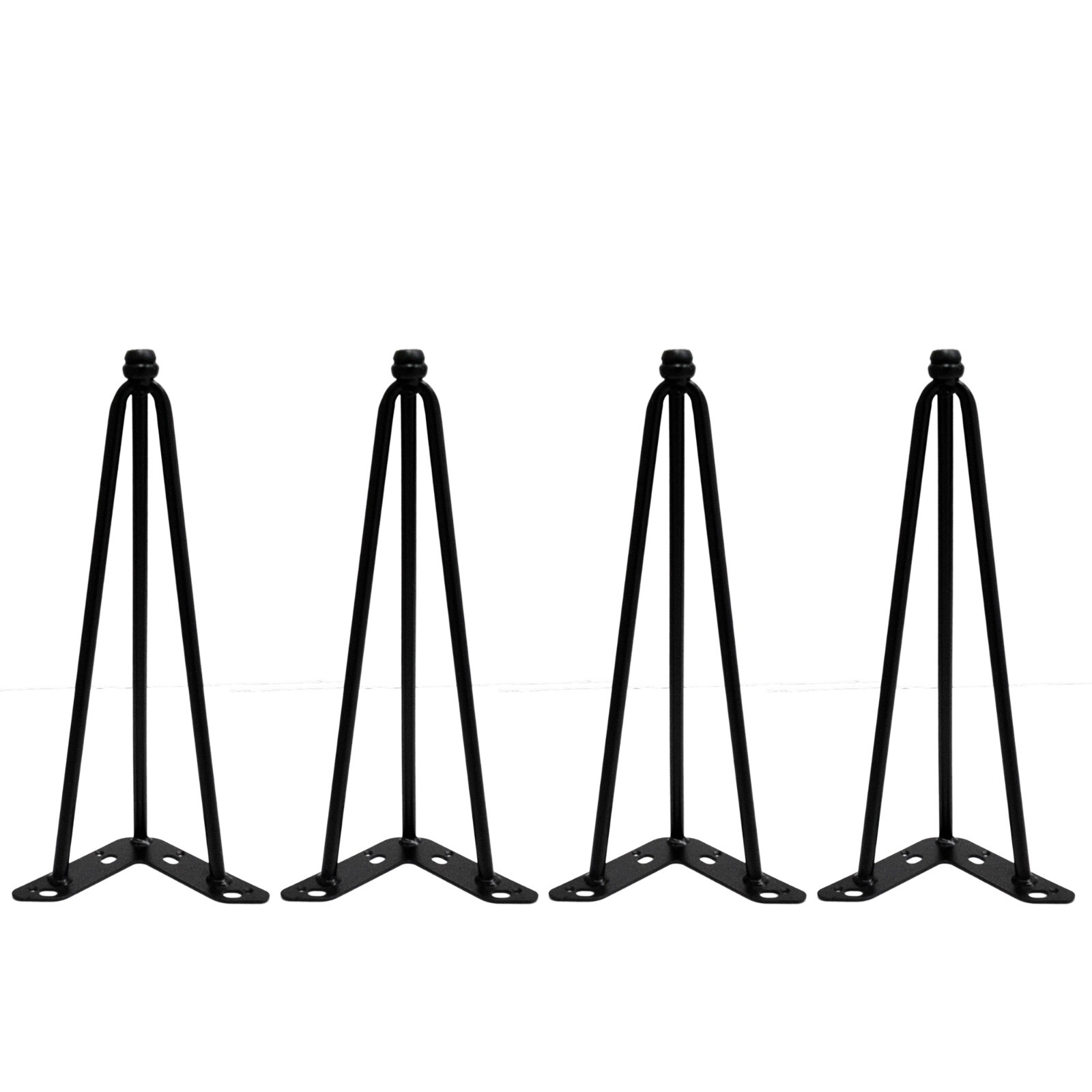 15″ – 30″ Coffee Table Metal Hairpin Legs Wrought Iron Bar Black Set of 4