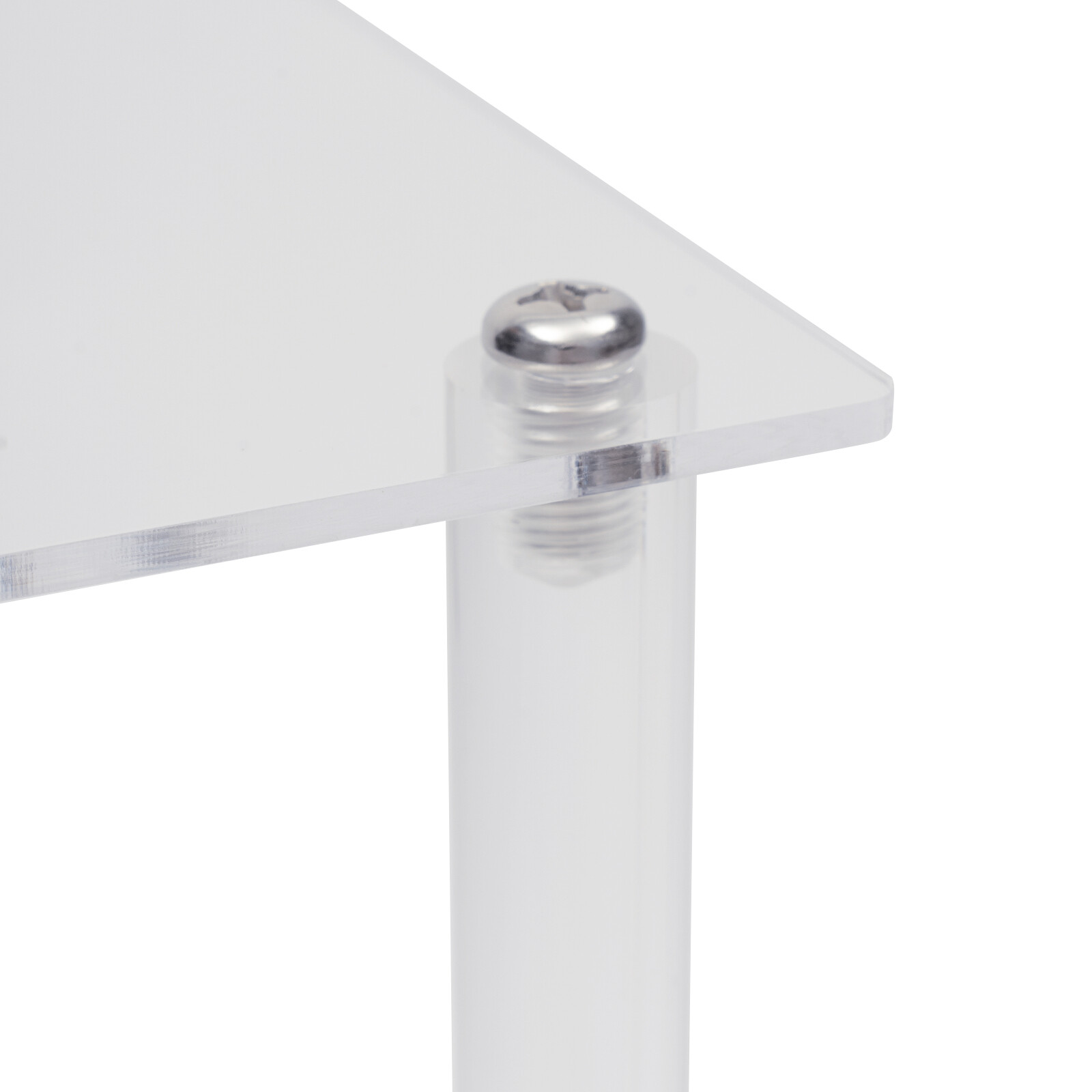 Acrylic Narrow Side Table，7″ Wide Skinny Nightstand/Bedside，Slim Small End Table
