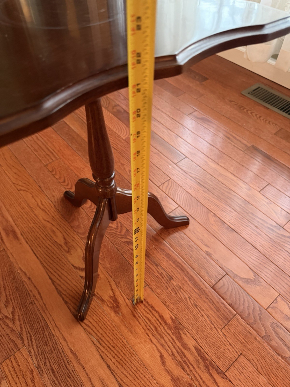 Vtg 1994 Bombay Company Wood Accent Tilt Square Side Table Plant Stand Folding