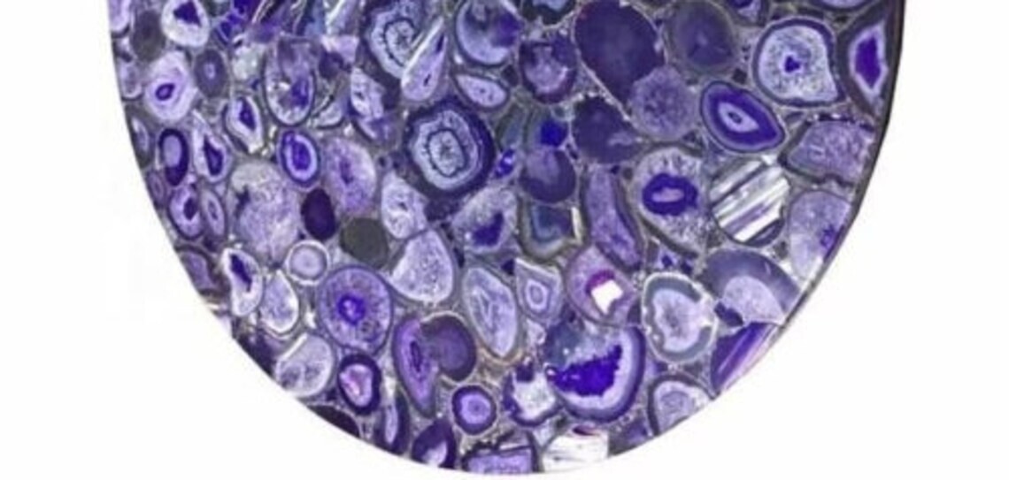 30″x30″ Purple Agate Table, Agate Table , Agate Countertop, Round Agate Table