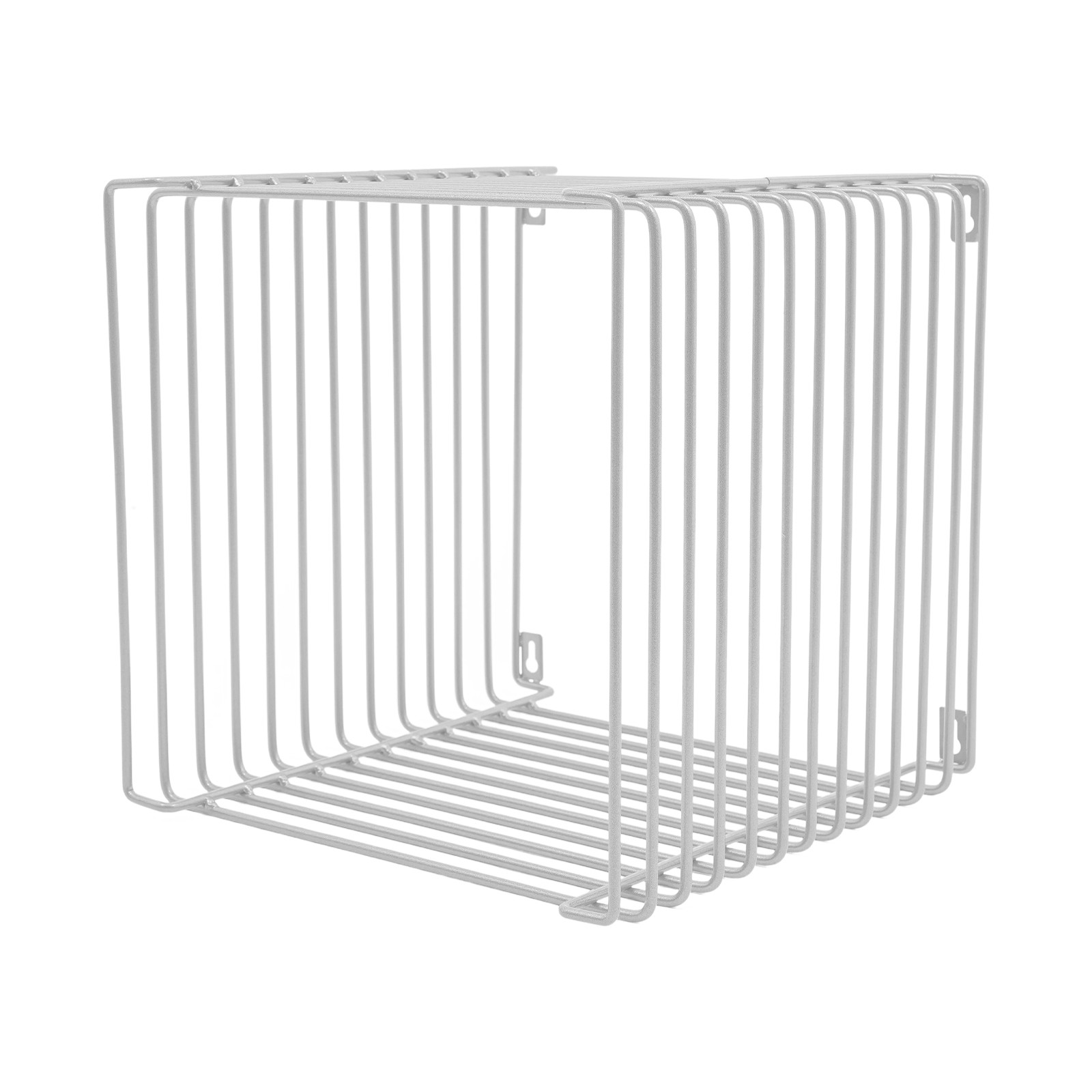Side Table, Square Geometry Side Table, Linear Metal End Table