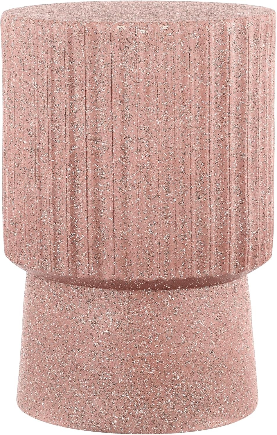 TBL1102C Louisa 19″ Modern Art Deco Tambour Indoor/Outdoor Accent Table Art Deco