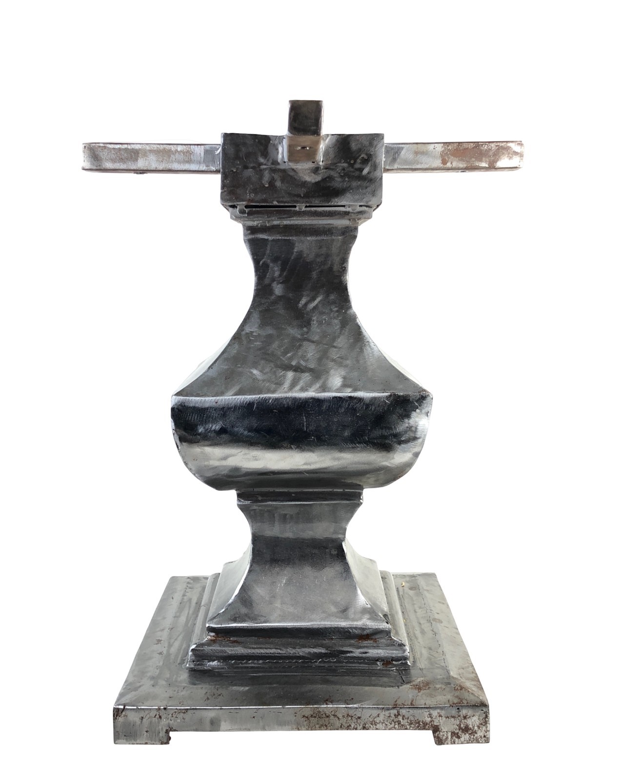 Metal Base Marble Top Pedestal Table Simple NO Top 20 x 20 x 20″