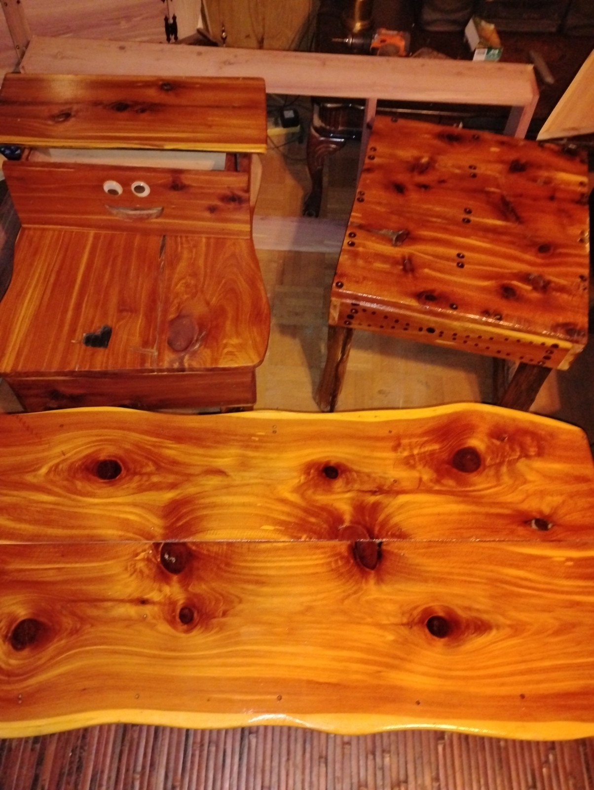 Handmade Scatter End table And Coffee Table Set