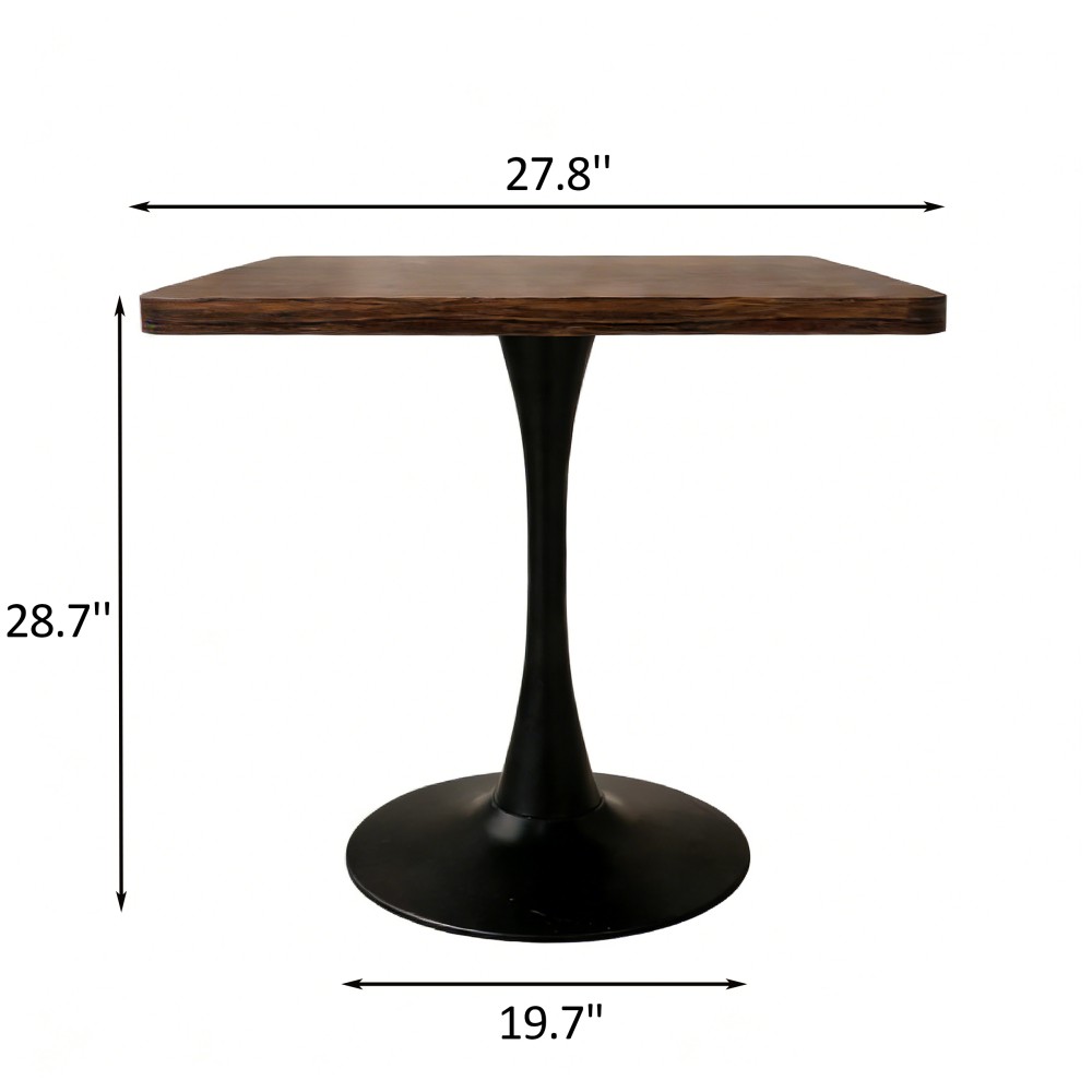Cafe Table Dining Table 27″ Tulip Table Mid Century Modern Decor Square Tabletop
