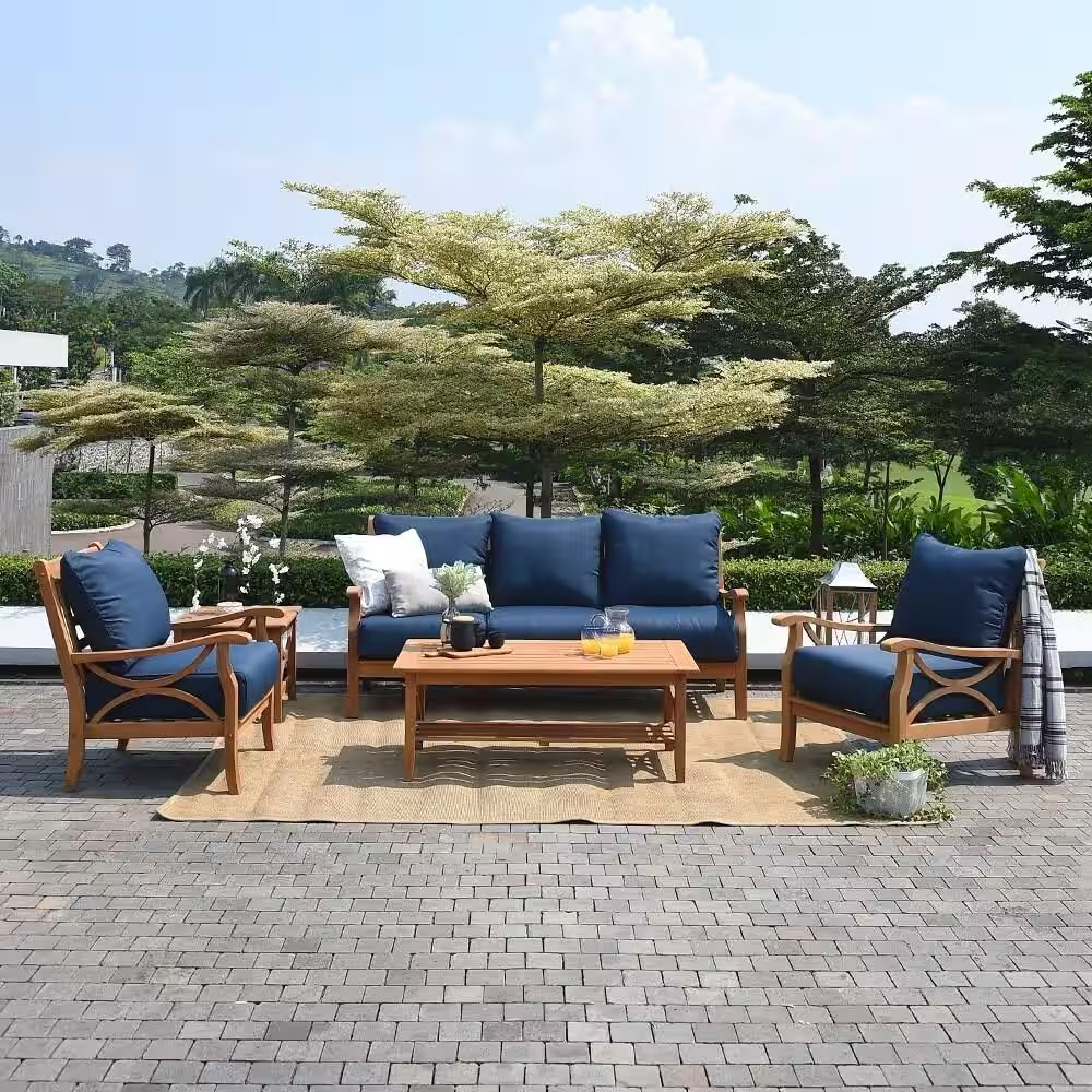 Kinsley Natural Teak Wood Outdoor Coffee Table
