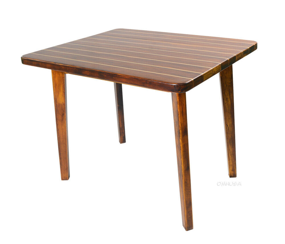 Nautical Dining & Kitchen Table 40″ Cedar Wood Chris Craft Deck Style Furniture