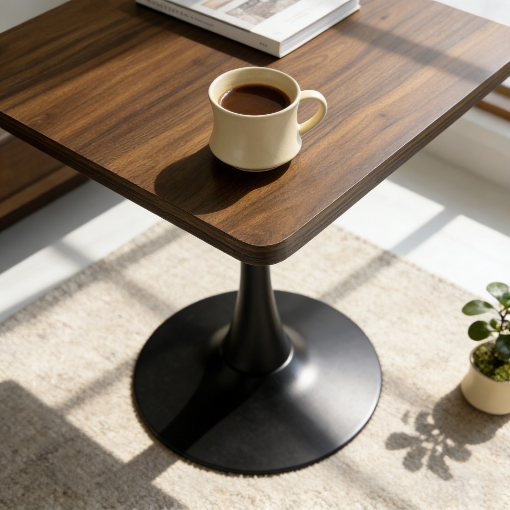 Cafe Table Dining Table 27″ Tulip Table Mid Century Modern Decor Square Tabletop