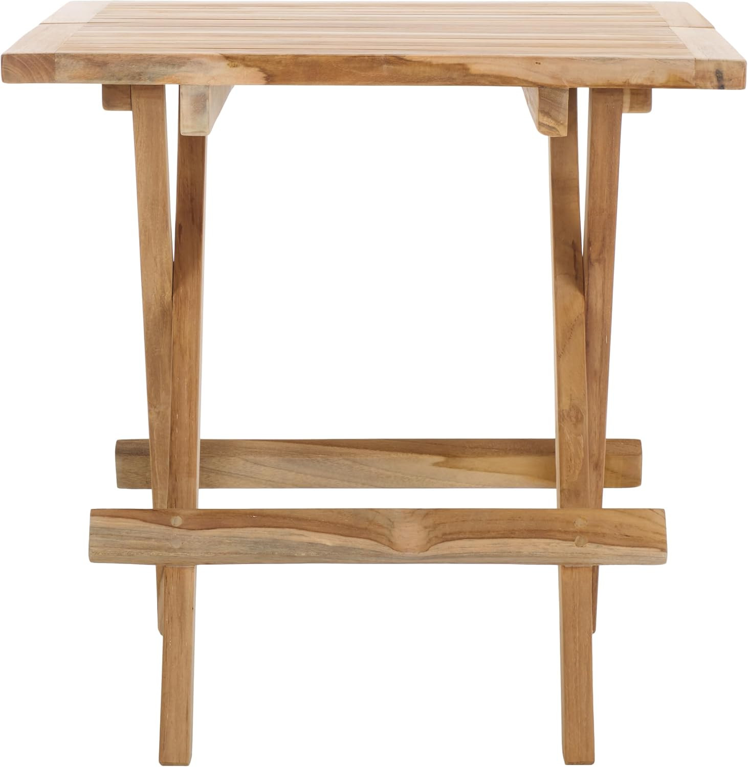 SAFAVIEH Outdoor Collection Saba Natural Solid Wood Teak Folding Square Table