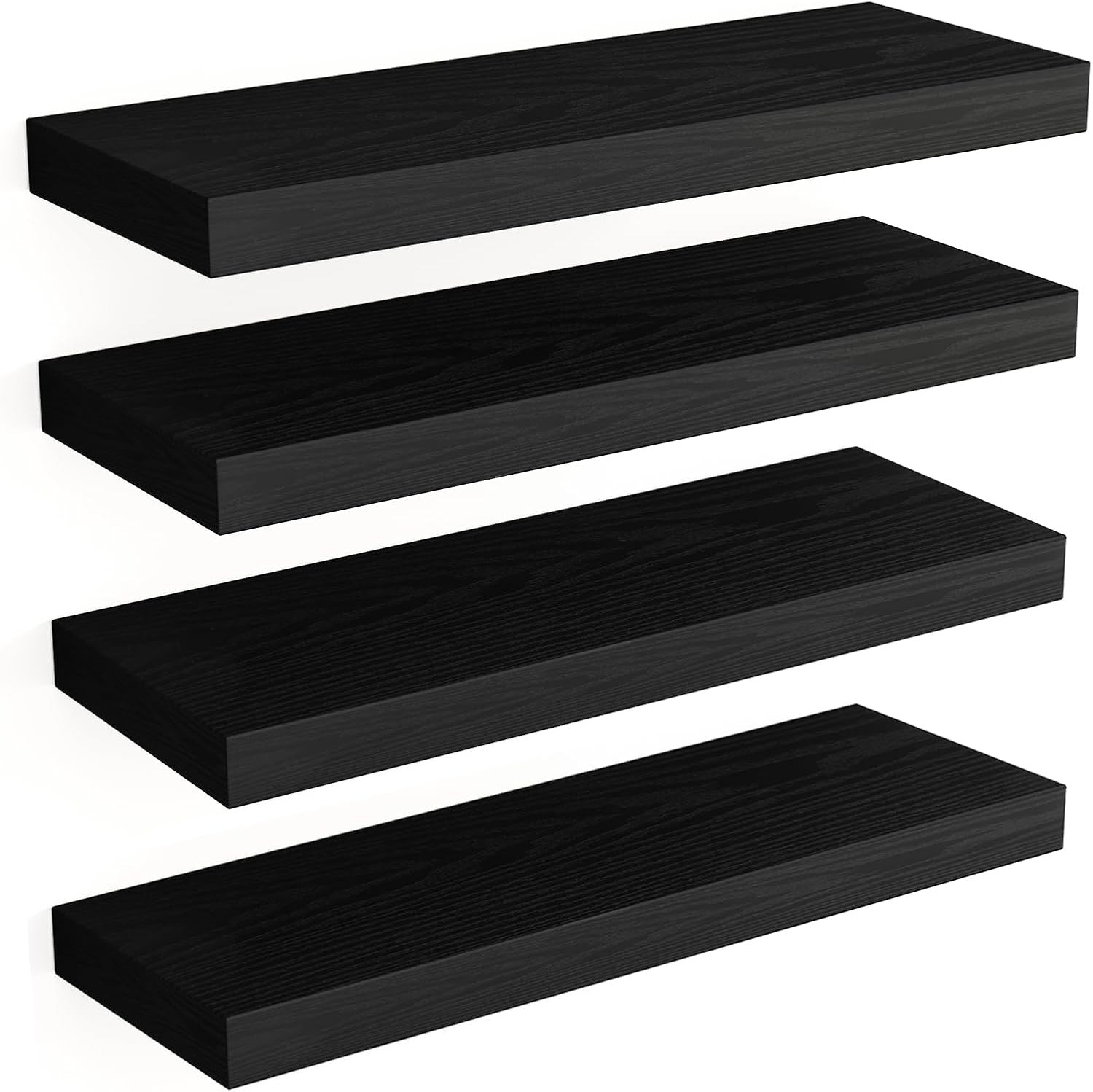 Fixwal Floating Shelves for 15.8 inches x 5.5 x 1.2 inches, Black