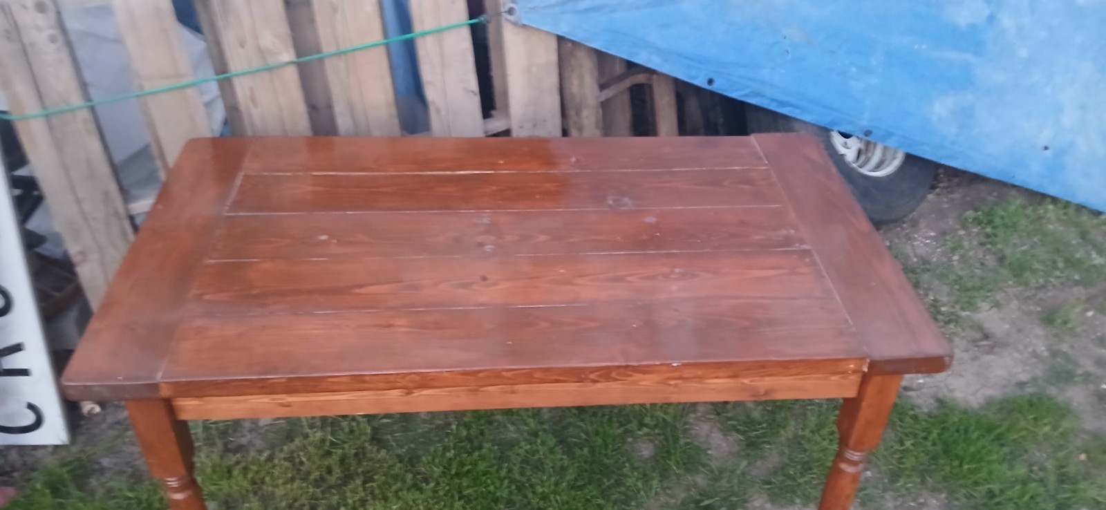 rustic wooden farmhouse table