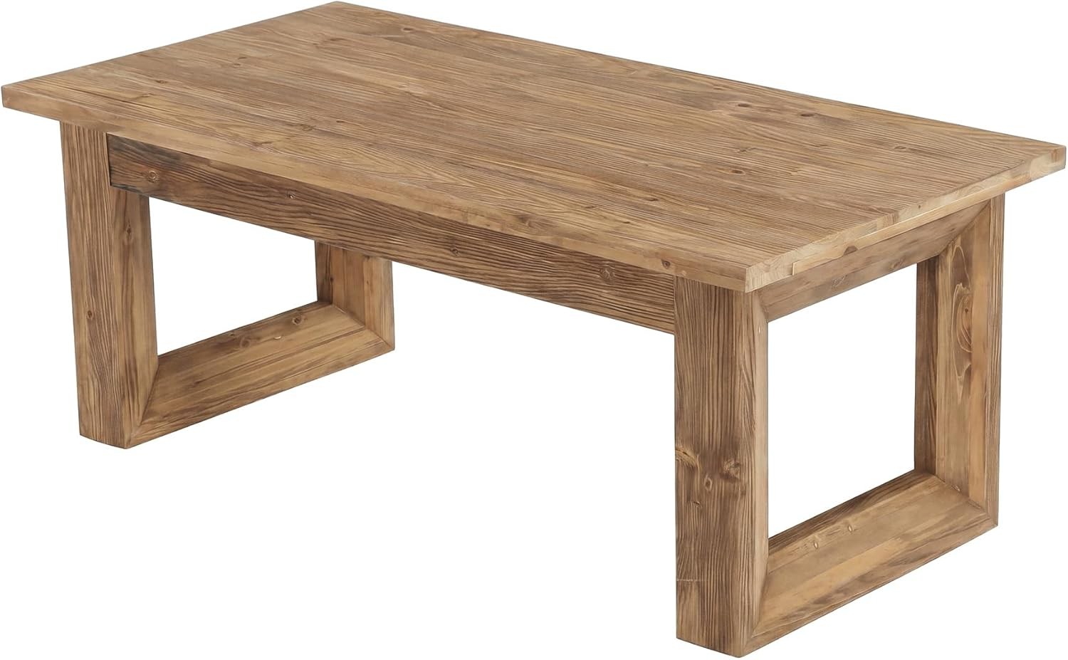 47.2″ Rectangular Coffee Table Modern Solid Wood Center Table for Living Room